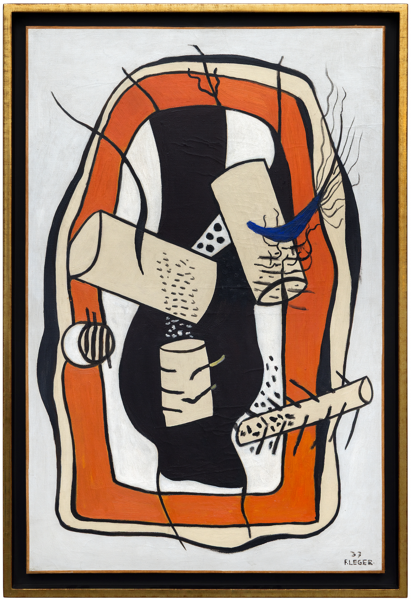 FERNAND LEGER - Composition orange et noir FERNAND LEGER - Composition orange et noir - oil on canvas - 36 1/8 x 23 1/2 in.