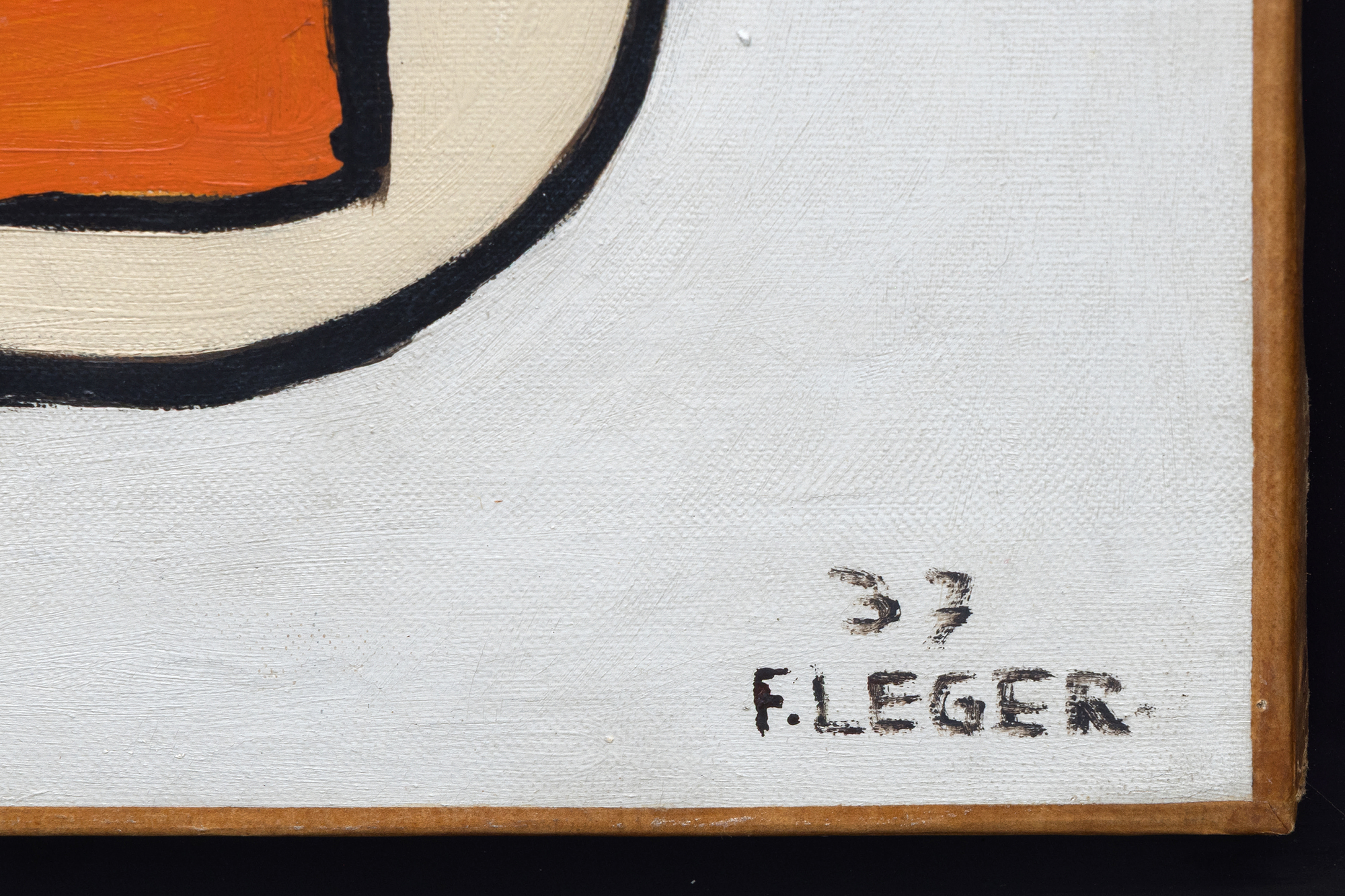 FERNAND LEGER - Composition orange et noir FERNAND LEGER - Composition orange et noir - oil on canvas - 36 1/8 x 23 1/2 in.