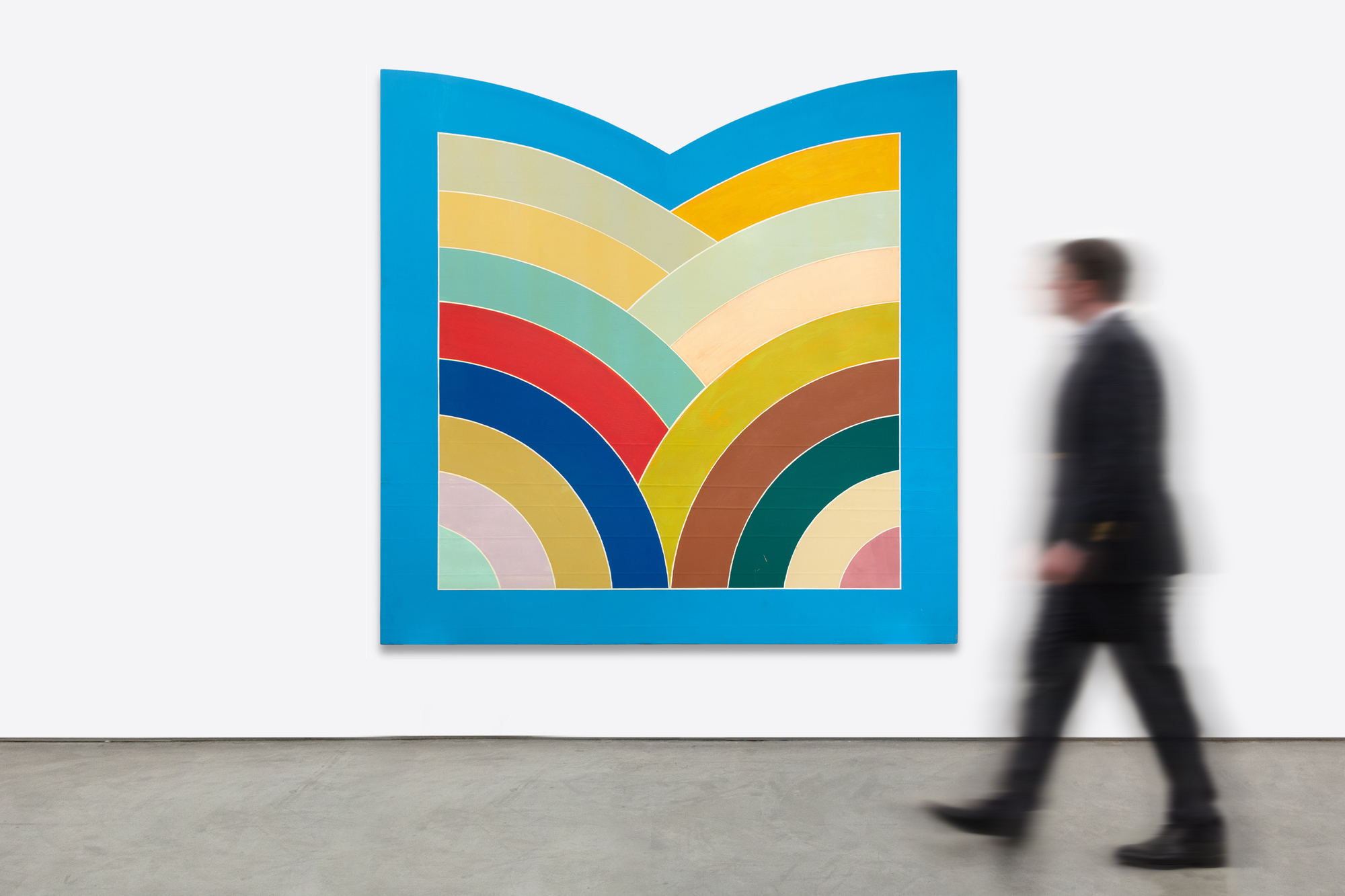 FRANK STELLA (AFTER) - Metropolitan Museum M - oil on shaped panel - 82 x 82 x 3 3/4 in.