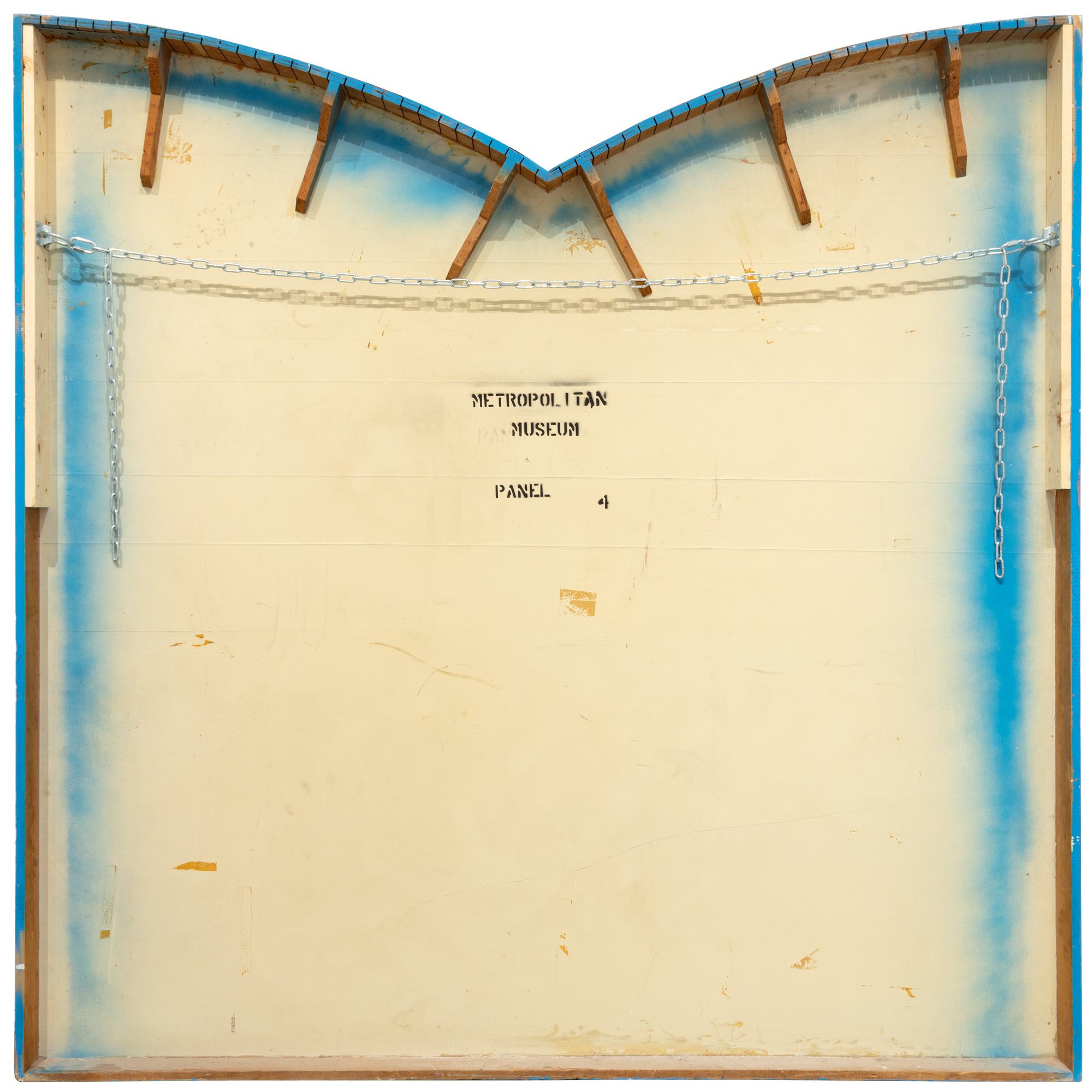 FRANK STELLA (AFTER) - Metropolitan Museum M - oil on shaped panel - 82 x 82 x 3 3/4 in.