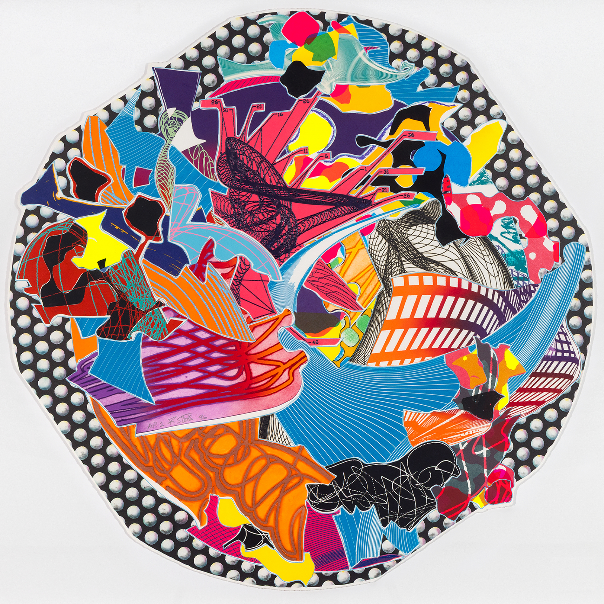 FRANK STELLA - Fattipuff, from Imaginary Places II FRANK STELLA - Fattipuff, from Imaginary Places II - lithograph, screenprint, etching, aquatint, and relief in colors on TGL handmade paper - 32 1/2 x 32 1/2 in.