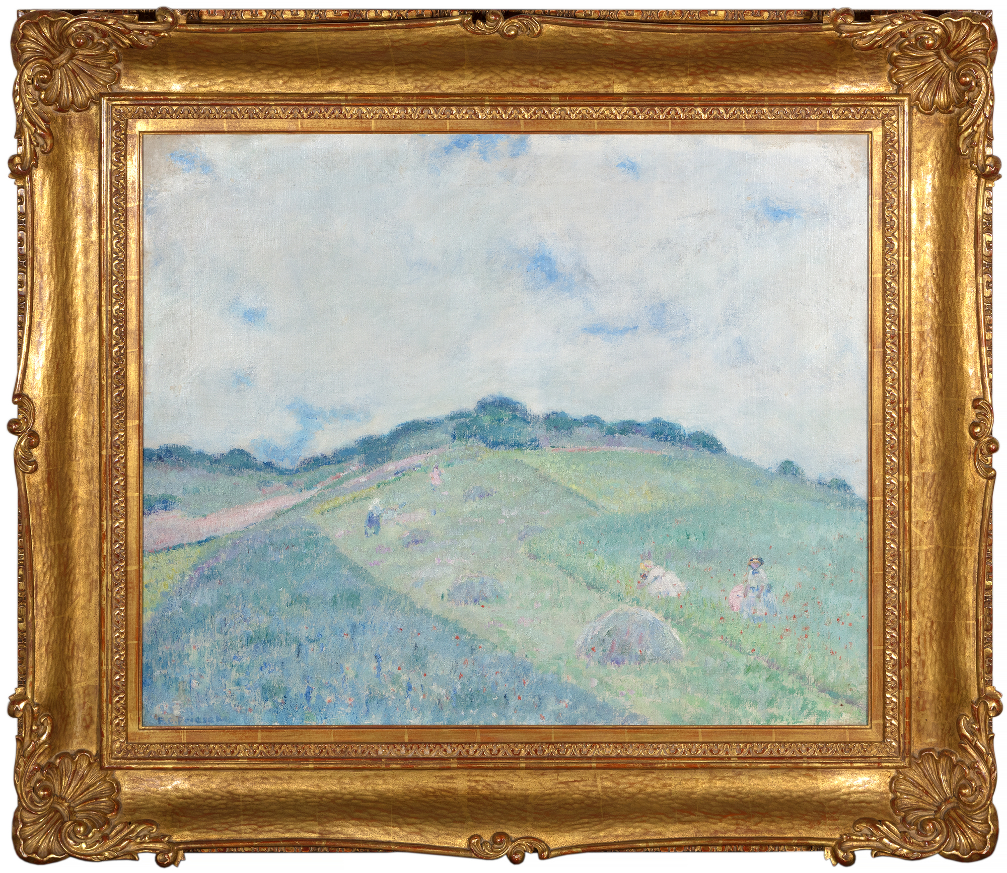 FREDERICK CARL FRIESEKE - Hill at Giverny - oil on canvas - 25 1/4 x 31 1/4 in.