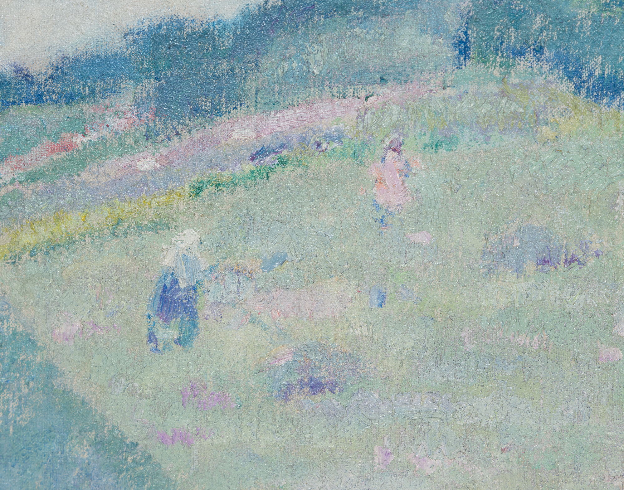 FREDERICK CARL FRIESEKE - Colline à Giverny - huile sur toile - 25 1/4 x 31 1/4 in.