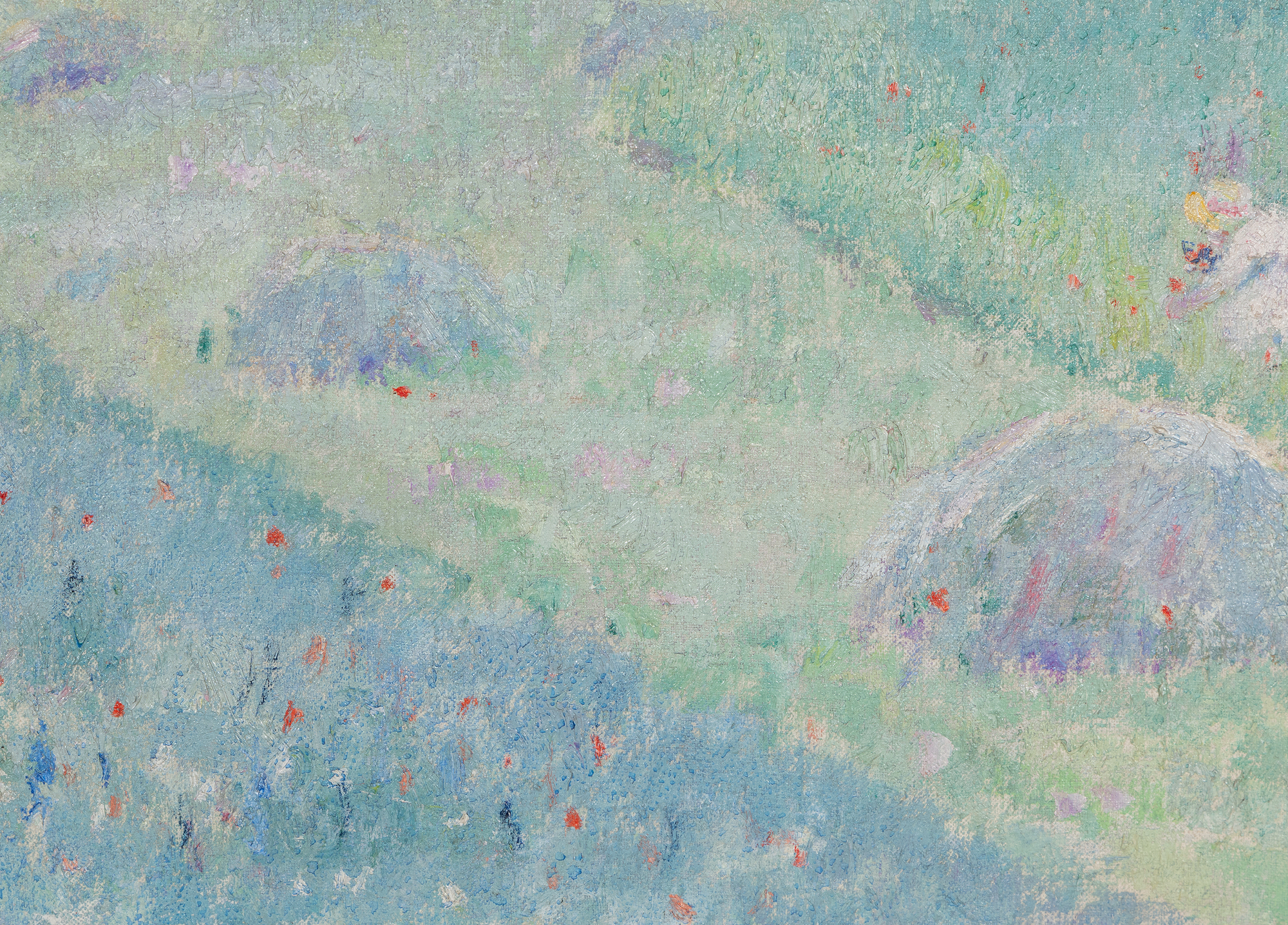 FREDERICK CARL FRIESEKE - Colline à Giverny - huile sur toile - 25 1/4 x 31 1/4 in.