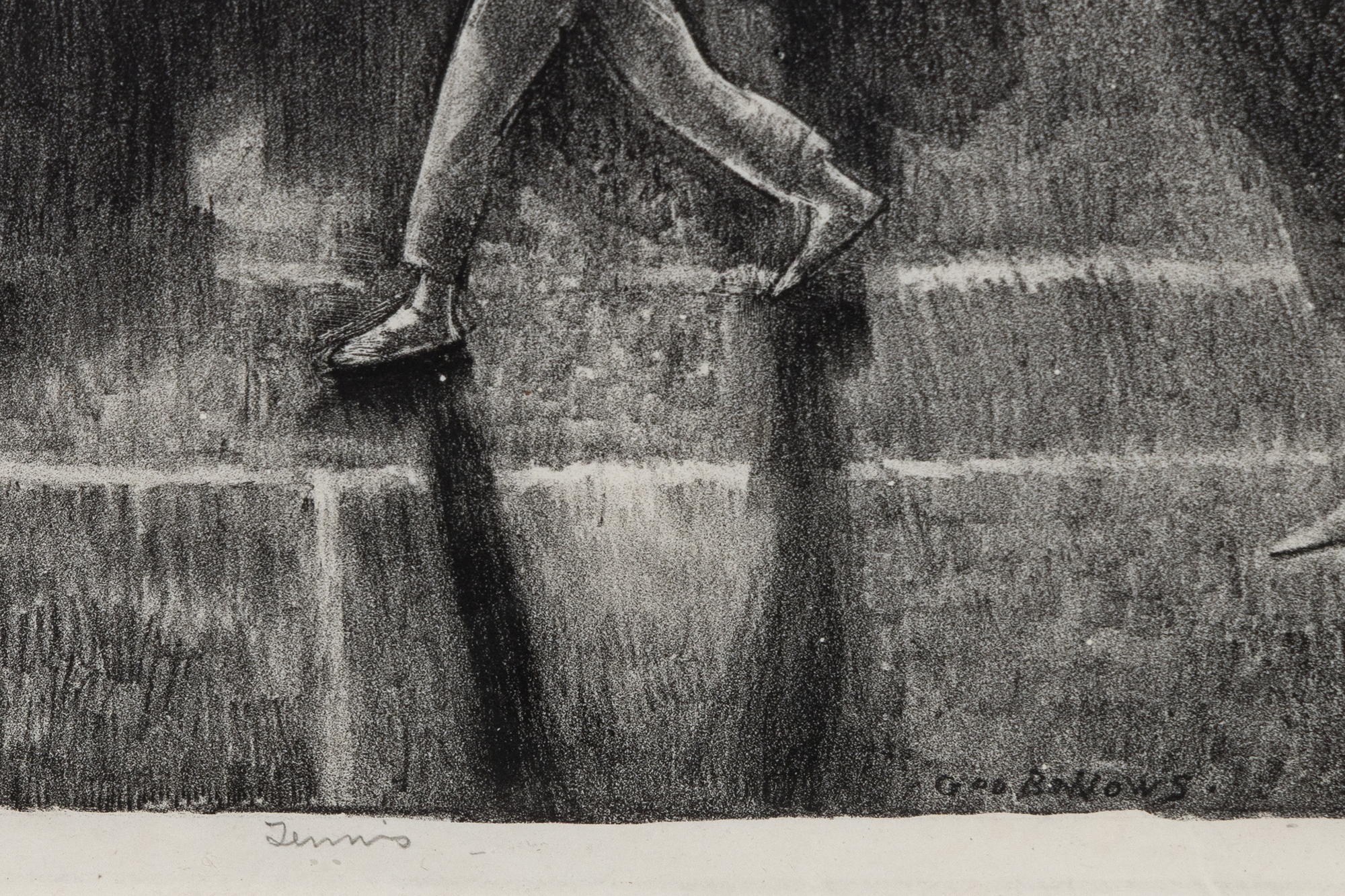 GEORGE BELLOWS - Tennis (Tennis Tournament) - lithograph on paper - 18 1/4 x 19 3/4 in.