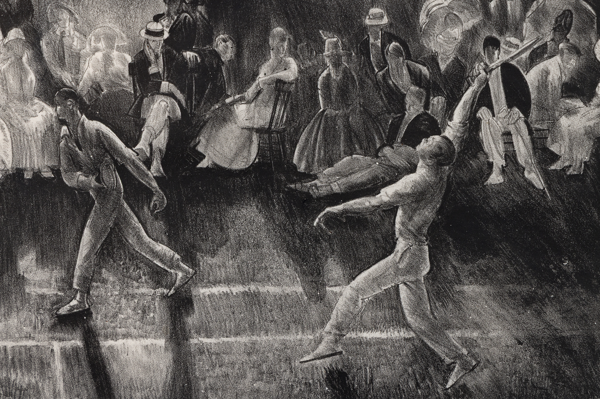 GEORGE BELLOWS - Tennis (Tennis Tournament) - lithograph on paper - 18 1/4 x 19 3/4 in.