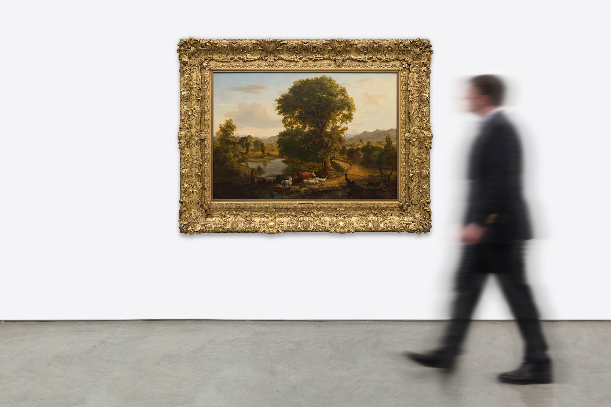 <div><font face=Lato size=3 color=black><em>Afternoon</em> is a rare early painting by George Inness, created when the artist was only twenty one and actively shaping the foundations of his career. Although largely self-taught, Inness was immersed in a transformative period during the mid-eighteen forties, studying at the National Academy of Design in New York where he closely observed the work of Hudson River School painters such as Thomas Cole and Asher Durand. This moment marked his first public exhibitions at the Academy in 1844, followed by the opening of his own studio in 1848, placing <em>Afternoon</em> squarely within the formative years in which his artistic voice began to emerge.</font></div><br><br><div>&nbsp;</div><br><br><div><font face=Lato size=3 color=black>The painting also reflects the subtle influence of French landscaper Regis Francois Gignoux, under whom the young Inness studied before making his first trip to Europe in 1851. This early training helped shape the atmospheric sensitivity and poetic naturalism that would later define his mature style.</font></div><br><br><div>&nbsp;</div><br><br><div><font face=Lato size=3 color=black><em>Afternoon</em> carries distinguished provenance, having passed through the collections of several important nineteenth and early twentieth century New Yorkers, including politician Cornelius Gardiner, financier and philanthropist Emerson McMillian, and later the philanthropist Agnes Ladson Dana. This lineage, combined with the paintings exceptional early date, makes it an especially significant example from the beginning of Innesss enduring contribution to American landscape painting.</font></div>