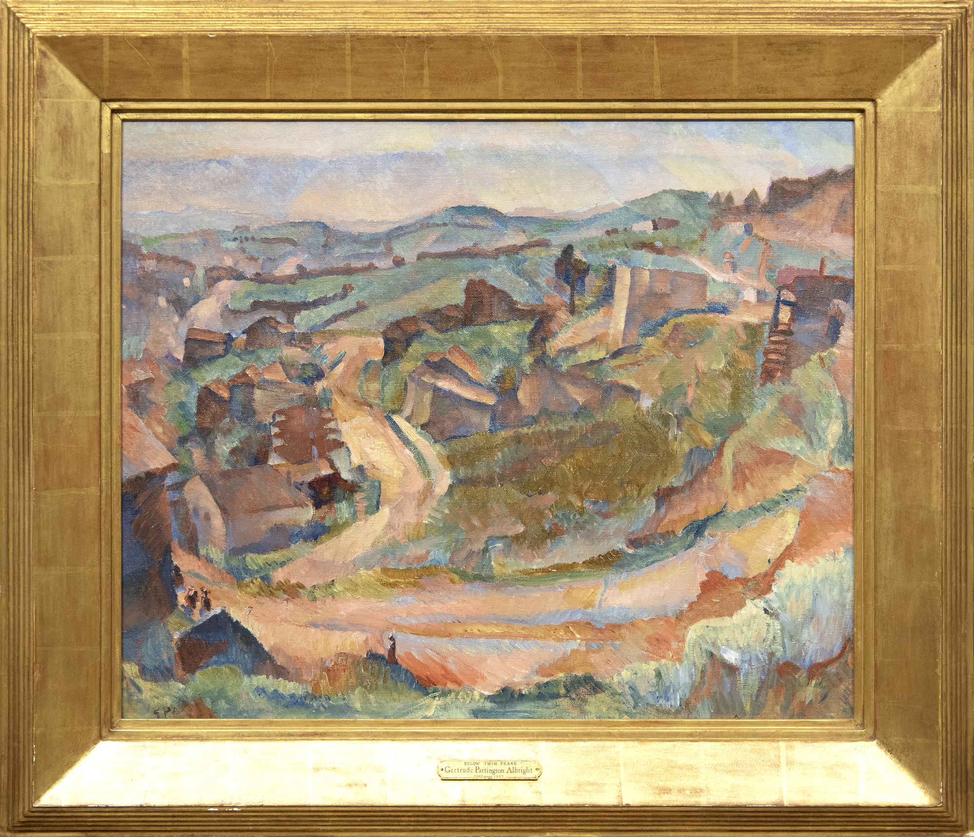 GERTRUDE PARTINGTON ALBRIGHT - Below Twin Peaks GERTRUDE PARTINGTON ALBRIGHT - Below Twin Peaks - oil on canvas - 24 1/4 x 29 1/4 in.