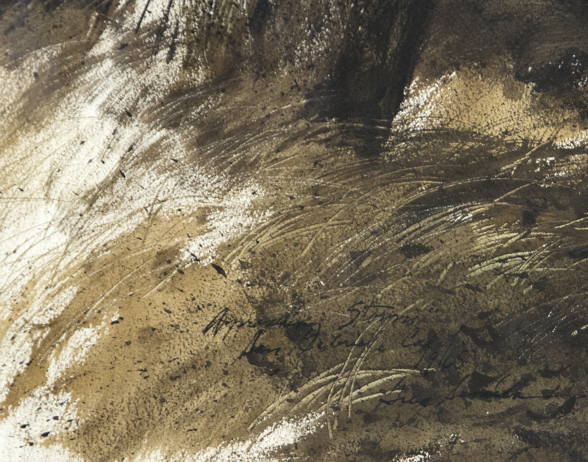 GREGORY SUMIDA - Approaching Storm, New Branches - watercolor on watercolor board - 30 x 21 3/4 in.
