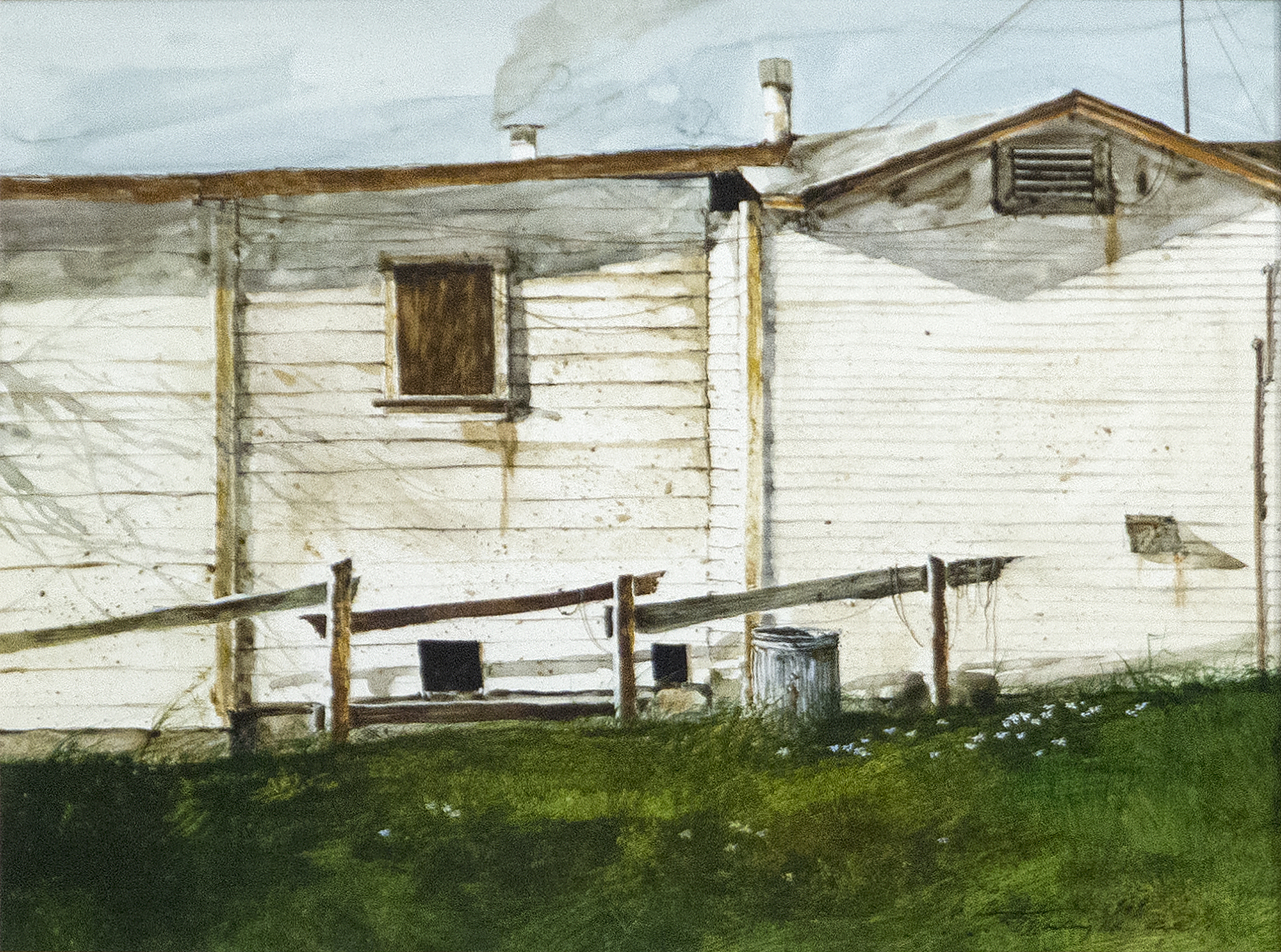 GREGORY SUMIDA - White Shack GREGORY SUMIDA - White Shack - watercolor on paper - 14 1/2 x 19 1/2 in.