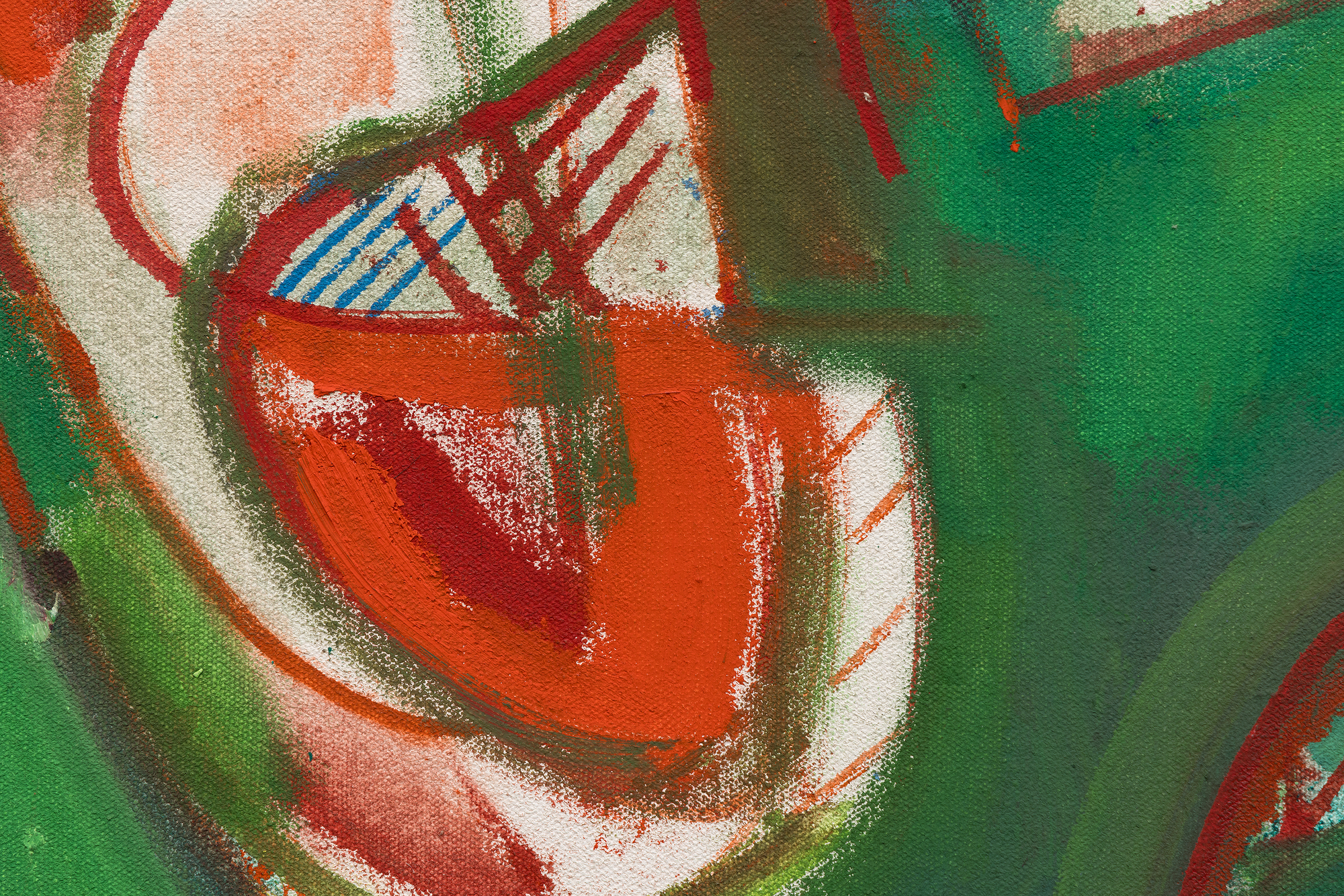 HANS HOFMANN - Baal <div><font face=Lato size=3 color=black>Hans Hofmann's <em>Baal</em> channels the charged energy of its evocative title, rooted in ancient Semitic tradition. The name refers to a lord or master but also carries associations with primal forces of nature, chaos, and creation. Hofmann's work reflects this duality, blending structured design with the untamed vitality of gestural abstraction to create a composition oscillating between entropy and order.</font></div>
<br>
<br><div> </div>
<br>
<br><div><font face=Lato size=3 color=black>Painted at age 65, <em>Baal</em> also showcases Hofmann's willingness to revisit earlier disciplines while addressing the challenges of mid-century abstraction. Its vibrant palette and bold use of complementary colors, particularly the juxtaposition of red and green, heightens the painting's dynamism. His muscular brushwork also reflects his lifelong experimentation with the tension between form and freedom; undulating lines and biomorphic forms evoke the surrealist influence of Miró and the spiritual resonance of Kandinsky's gestural abstractions. Like these predecessors, Hofmann sought to translate "inner necessity" into visual expression, guided by his fertile imagination. Yet the planal elements and curvilinear shapes of <em>Baal</em> also reflect the influence of improvisational painting, a hallmark of Abstract Expressionism as practiced by contemporaries like Arshile Gorky, among others. It is a composition that teems with movement and energy, suggesting a cosmos in flux—chaotic yet deliberate.</font></div>
<br>
<br><div> </div>
<br>
<br><div><font face=Lato size=3 color=black>Exhibited the same year at Betty Parsons Gallery in New York, <em>Baal</em> signals Hofmann's evolution as a master and innovator. With its vivid dynamism and symbolic title, the painting epitomizes Hofmann's ability to infuse abstraction with elemental power, crafting a deeply personal exploration of form and color.</font></div>
