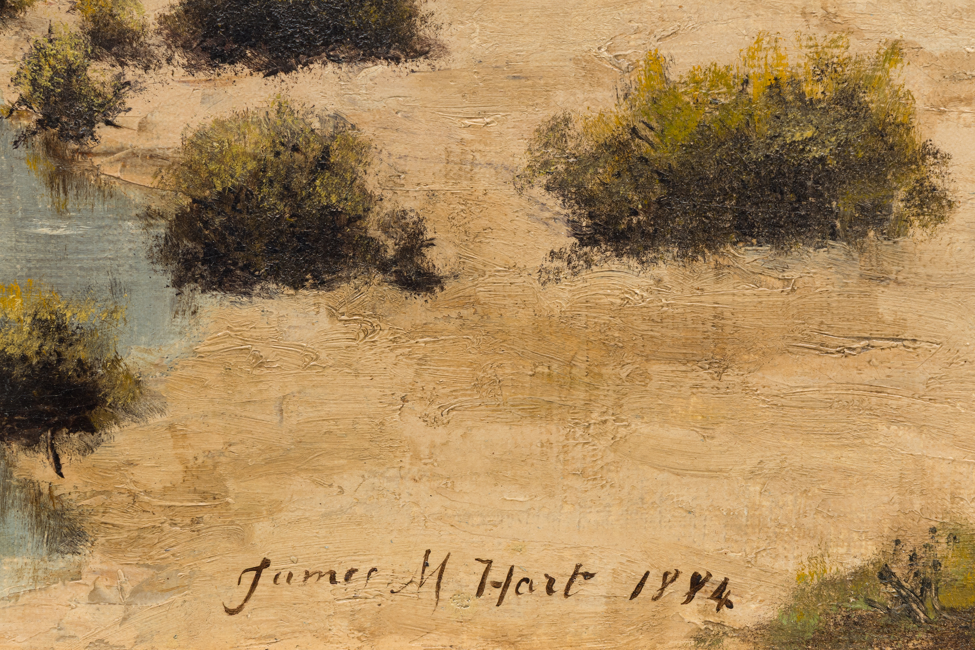 JAMES MCDOUGAL HART - Landscape 1884 - oil on canvas - 17 x 24 1/8 in.