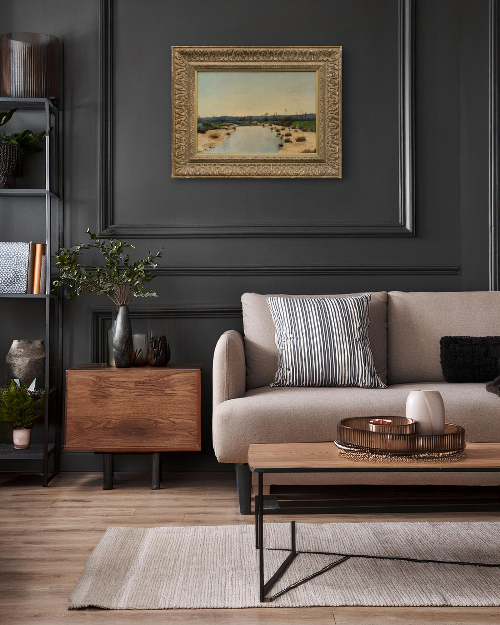 JAMES MCDOUGAL HART - Landscape 1884 - oil on canvas - 17 x 24 1/8 in.