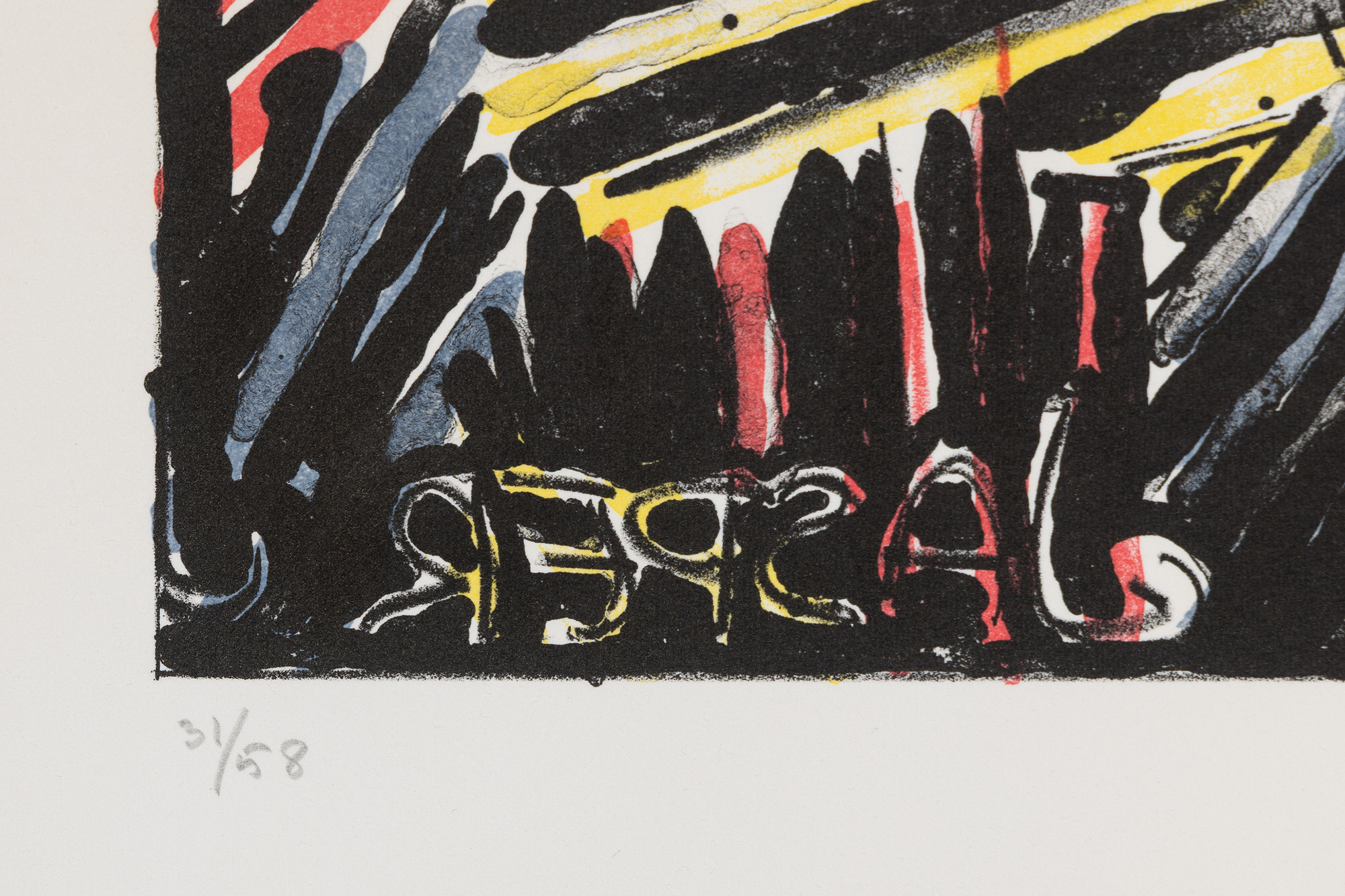 <div><font face=Lato size=3 color=black>Jasper Johns’ <em>Cicada</em> (1981) is a color lithograph published by Gemini G.E.L. in an edition of 58. The title evokes the insect’s cyclical emergence, echoing Johns’s interest in recurrence and transformation.</font></div>
<br>
<br><div> </div>
<br>
<br><div><font face=Lato size=3 color=black>Created during his “crosshatch” period (1972–83), the work exemplifies his move from flags and targets toward abstract systems of mark-making. Through layered color and texture, Johns explores the possibilities of lithography as a medium of repetition and variation.</font></div>
<br>
<br><div> </div>
<br>
<br><div><font face=Lato size=3 color=black>Impressions of <em>Cicada</em> are held in the collections of the Museum of Modern Art and the Whitney Museum of American Art, underscoring its importance within Johns’s printmaking practice.</font></div>