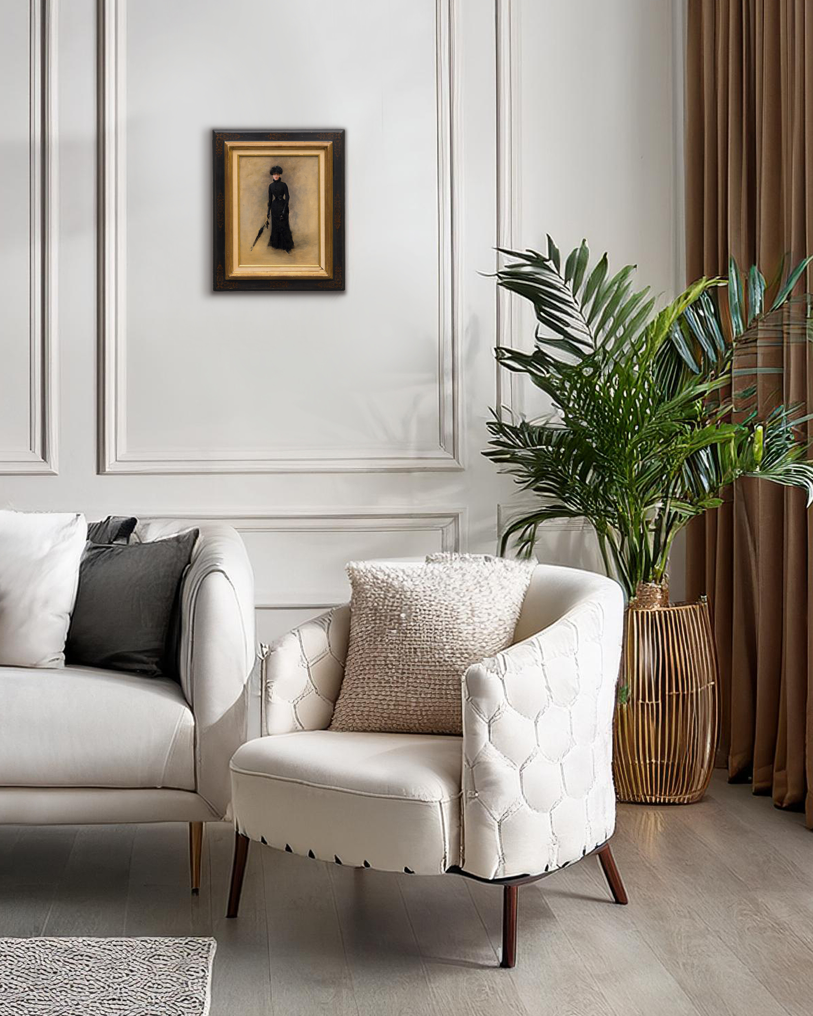 JEAN BERAUD - La Parisienne - oil on canvas - 13 3/4 x 9 5/8 in.