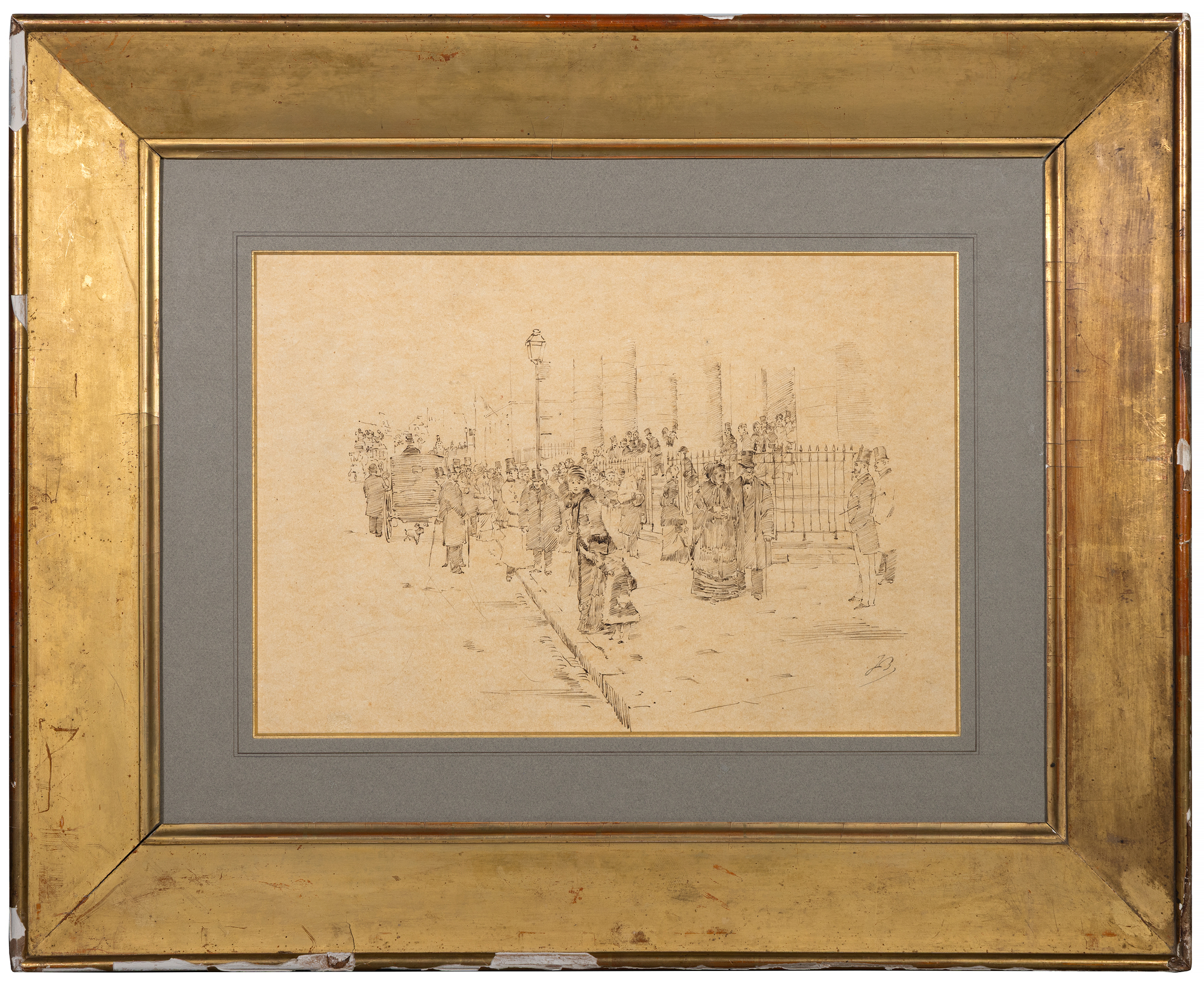 JEAN BERAUD - Le Dimanche près de St Philippe du Roule
près de St
Philippe du
Roule - ink on paper - 10 3/4 x 15 5/8 in.