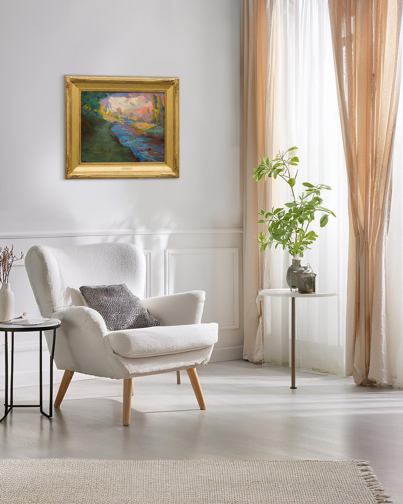 JEAN MANNHEIM - Turquoise Creek - oil on board - 20 x 24 in.