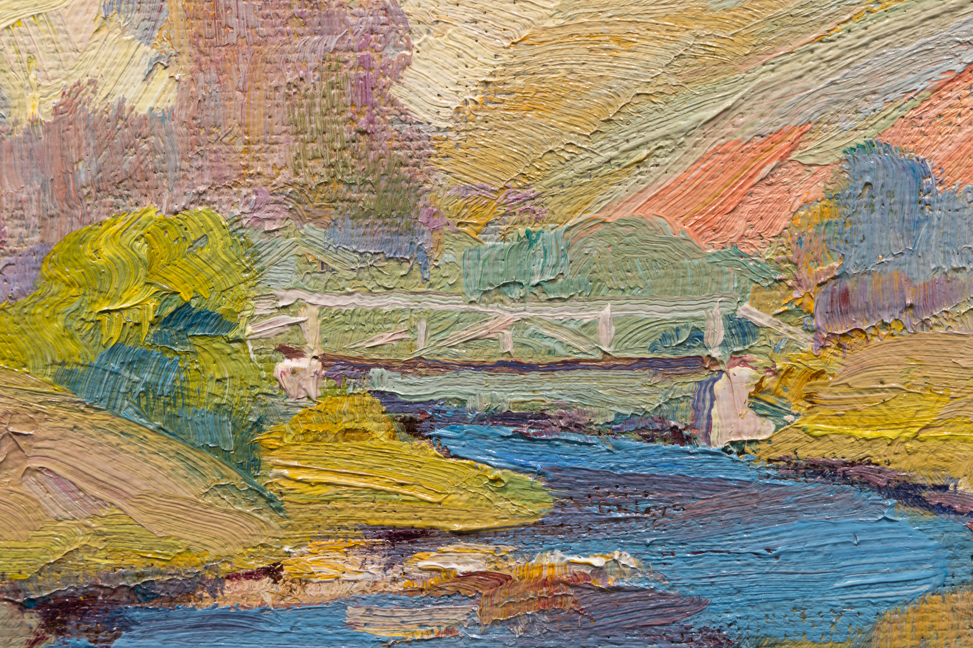 JEAN MANNHEIM - Turquoise Creek - oil on board - 20 x 24 in.