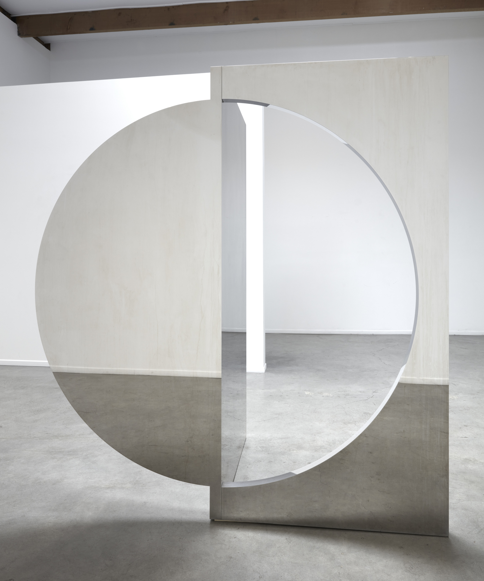 JEPPE HEIN - Geometric Mirrors VII - Aluminum, stainless steel and high polished steel (super mirror) - 78 3/4 x 72 3/4 x 39 3/8 in