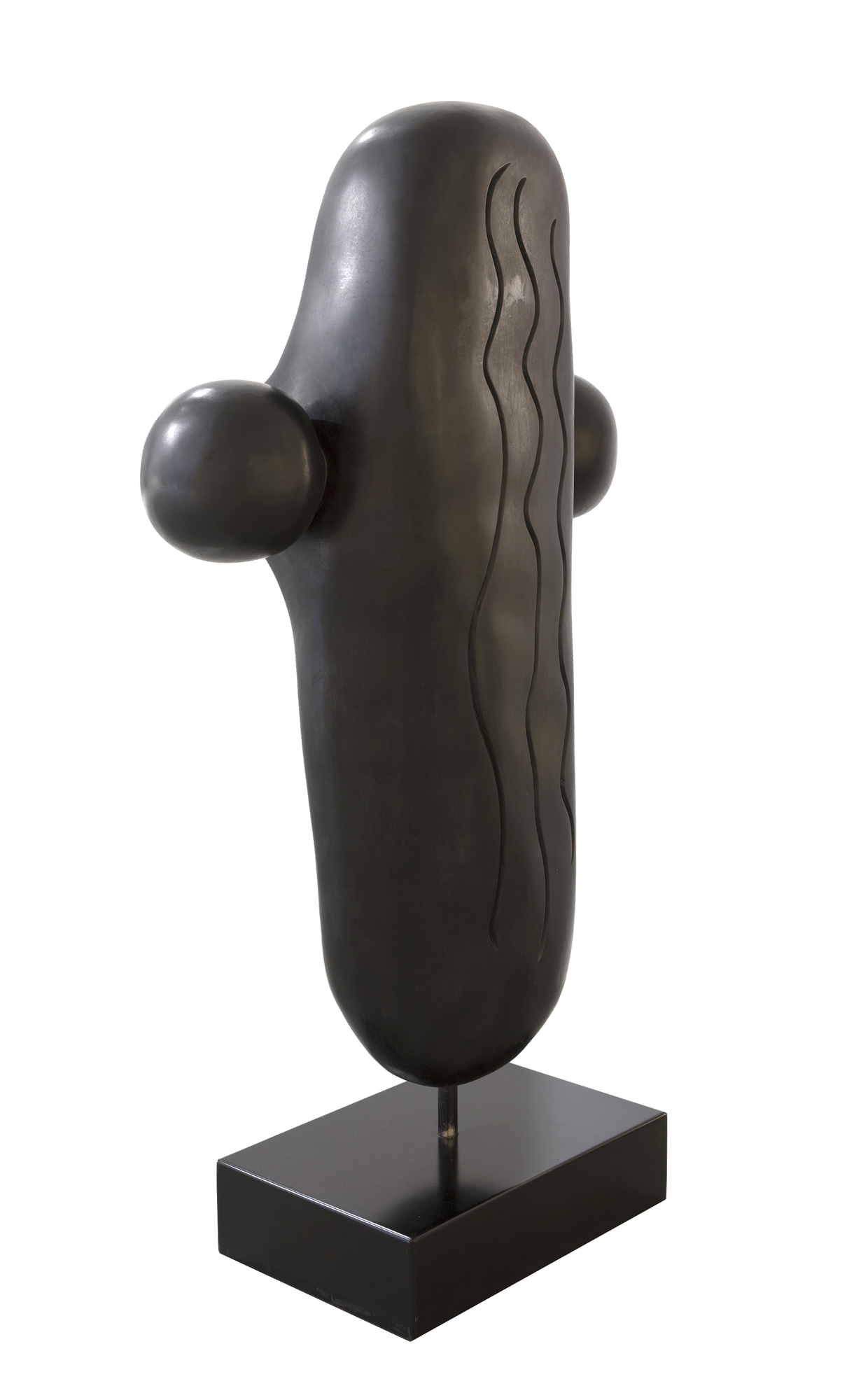 JOAN MIRO - Tête de femme (déesse) - bronze with black patina - 66 x 36 1/2 x 30 in.