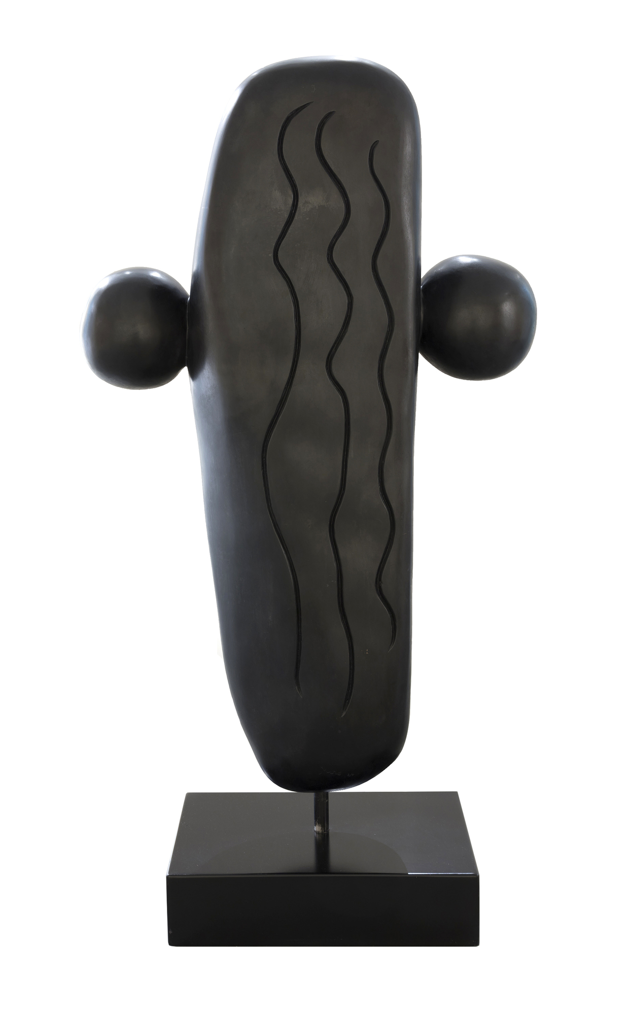 JOAN MIRO - Tête de femme (déesse) - bronze with black patina - 66 x 36 1/2 x 30 in.