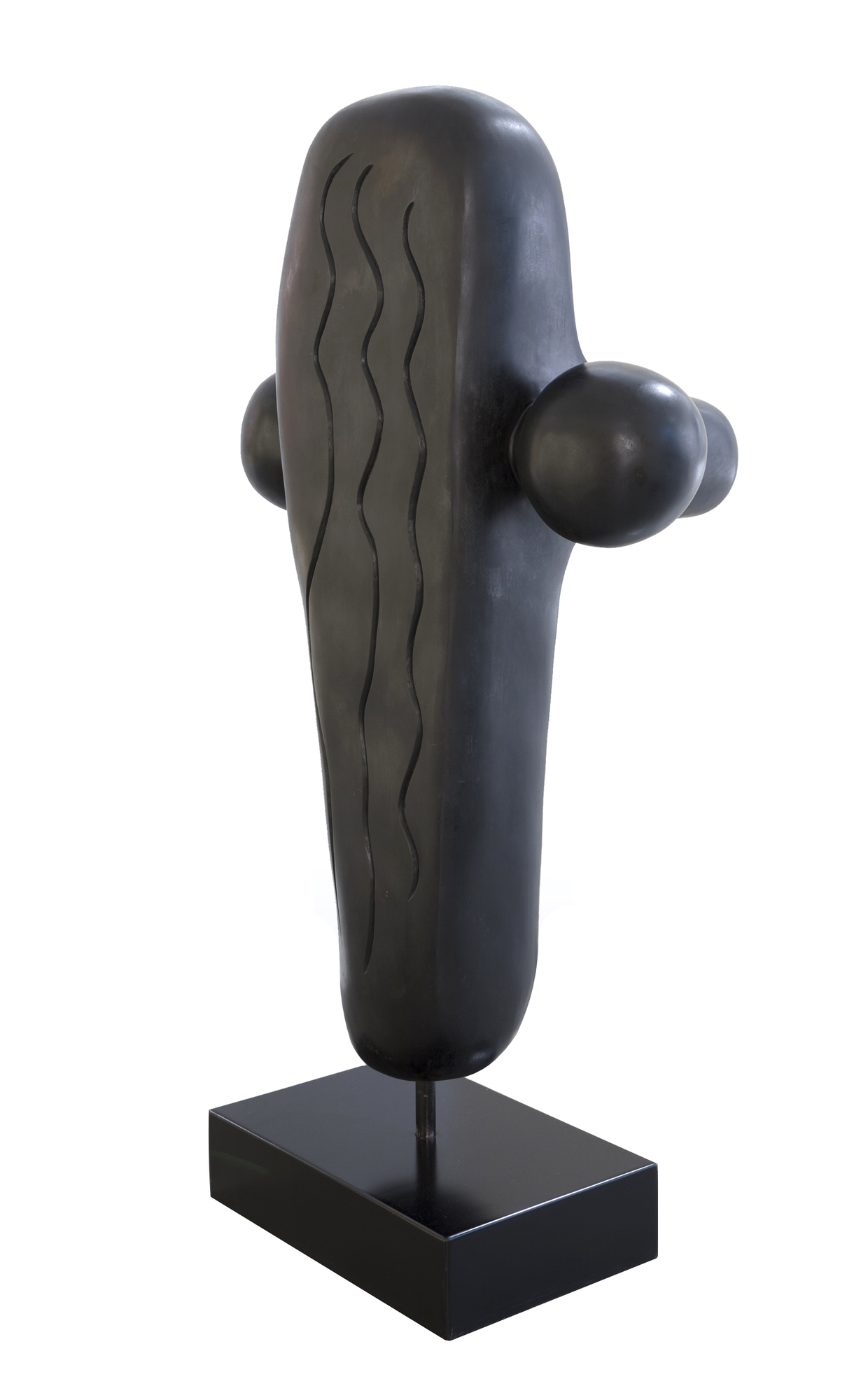 JOAN MIRO - Tête de femme (déesse) - bronze with black patina - 66 x 36 1/2 x 30 in.
