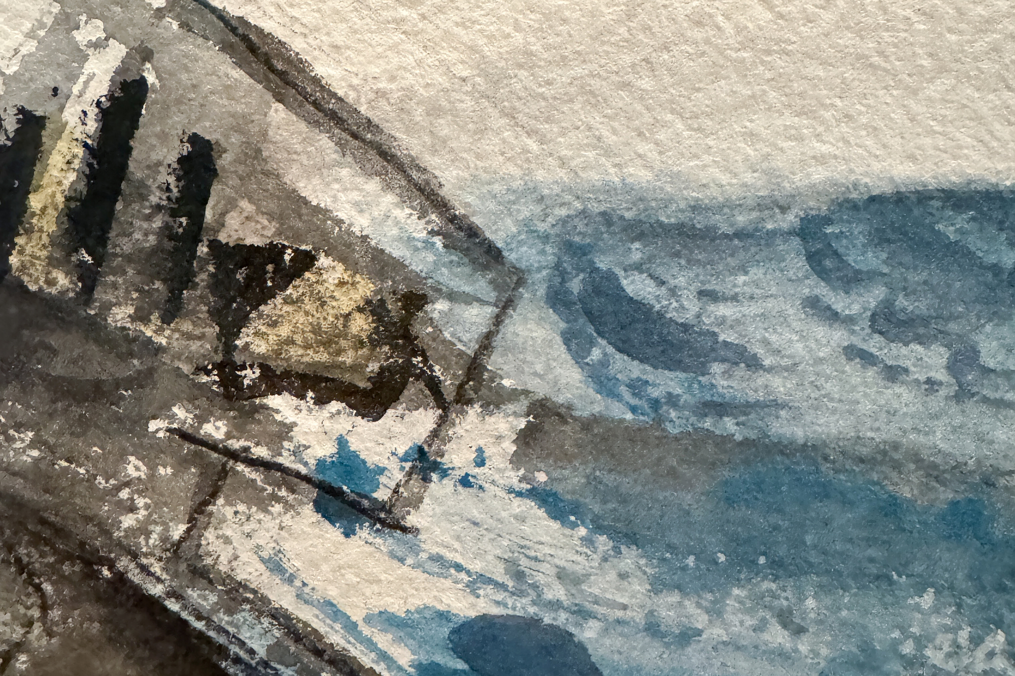 <div>John Marin’s "Sea Movement, Maine" (1937) exemplifies his dynamic approach to watercolor, a medium he transformed into one of the most expressive vehicles of early American modernism. Painted during his mature period, the work captures the restless energy of the Maine coast—a subject Marin returned to repeatedly as a source of inspiration. Quick, gestural strokes convey the surging sea and jagged rocks, while washes of deep blue, gray, and black evoke both immediacy and atmosphere. Marin’s hallmark ability to fuse abstraction with observation is evident here: the composition is at once faithful to the rhythms of the natural world and liberated in its expressive freedom. </div><br><br><div>&nbsp;</div><br><br><div>The significance of this work is underscored by its inclusion in Sheldon Reich’s 1970 catalogue raisonné (no. 37.19) and its exhibition history in two museum shows, affirming its place within Marin’s celebrated body of Maine seascapes. "Sea Movement, Maine" stands as a vivid testament to the artist’s lifelong pursuit of translating nature’s vitality into painterly form. </div>