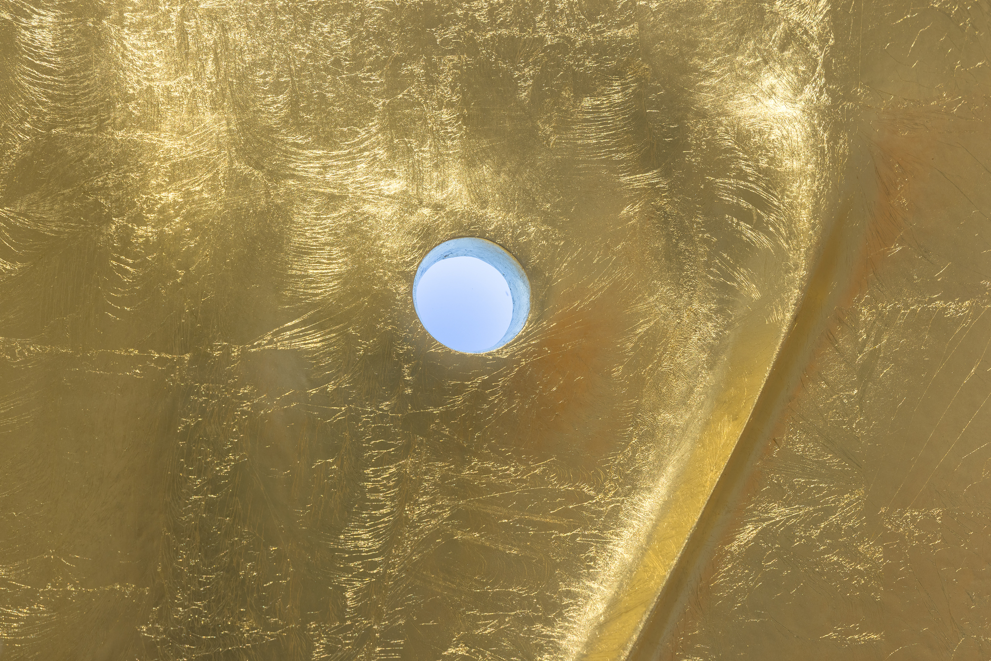 JORGE PARDO - Untitled - Mixografía® diptych print on handmade paper, 22k gold - 51 1/4 x 55 3/4 x 4 1/2 in.