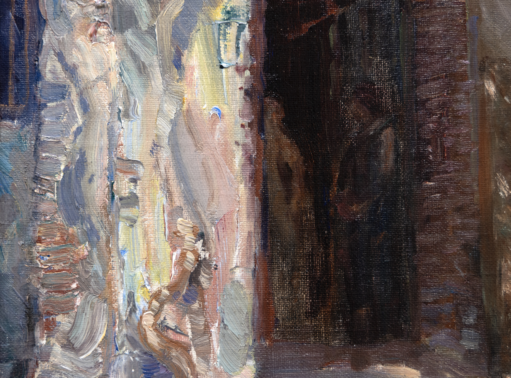 约瑟夫·克莱伊施 - 任务修道院，圣胡安卡皮斯特拉诺 - 帆布上的油画 - 22 1/8 x 27 in.
