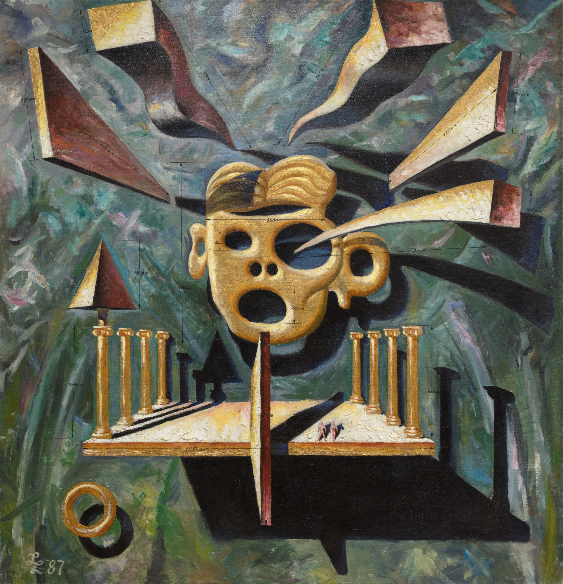 LEONID LAMM - State Power LEONID LAMM - State Power - oil on canvas - 68 3/8 x 66 x 1 in.