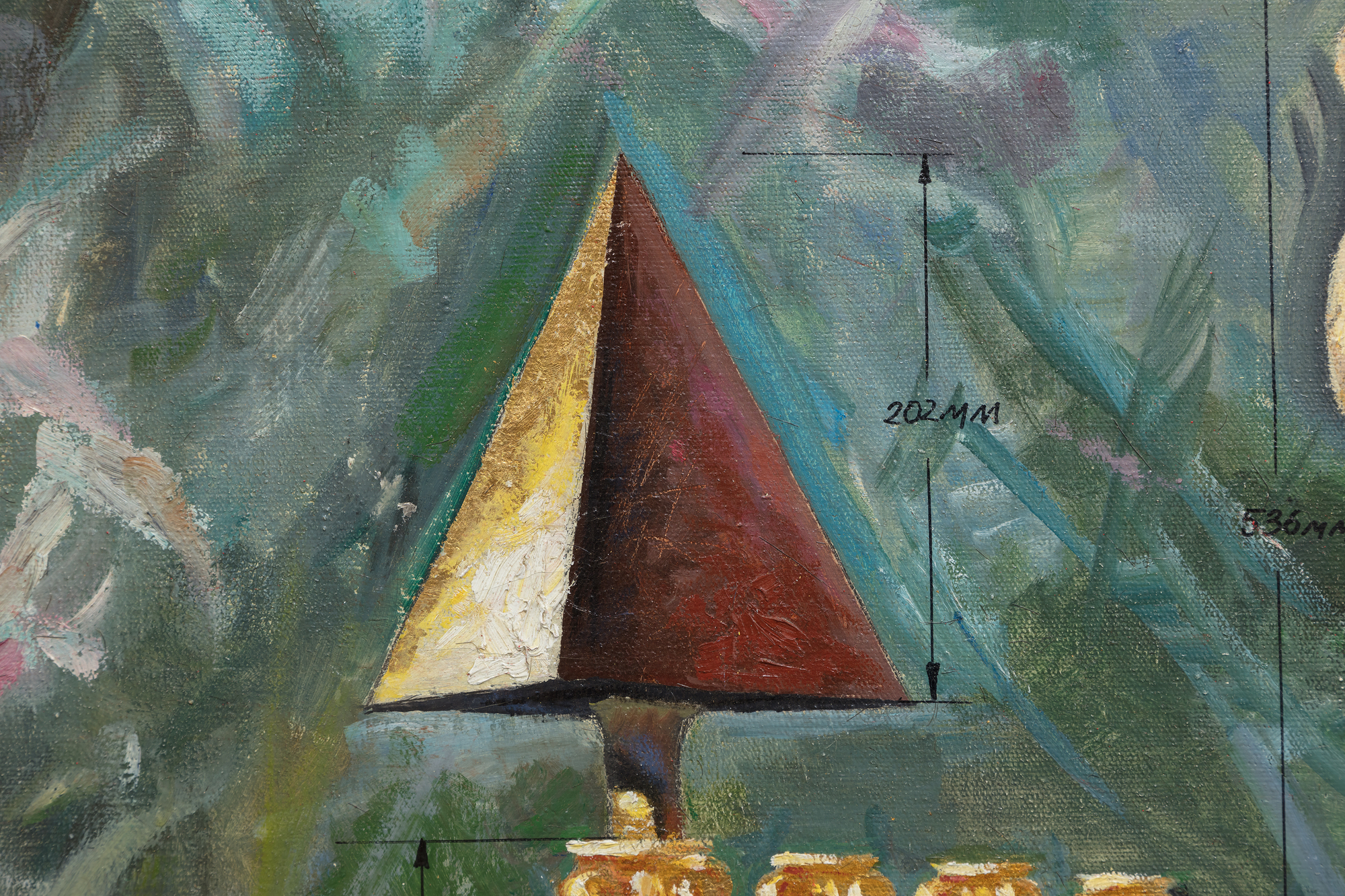 列昂尼德 LAMM - 国家电源 - 画布上的油画 - 68 3/8 x 66 x 1 in.