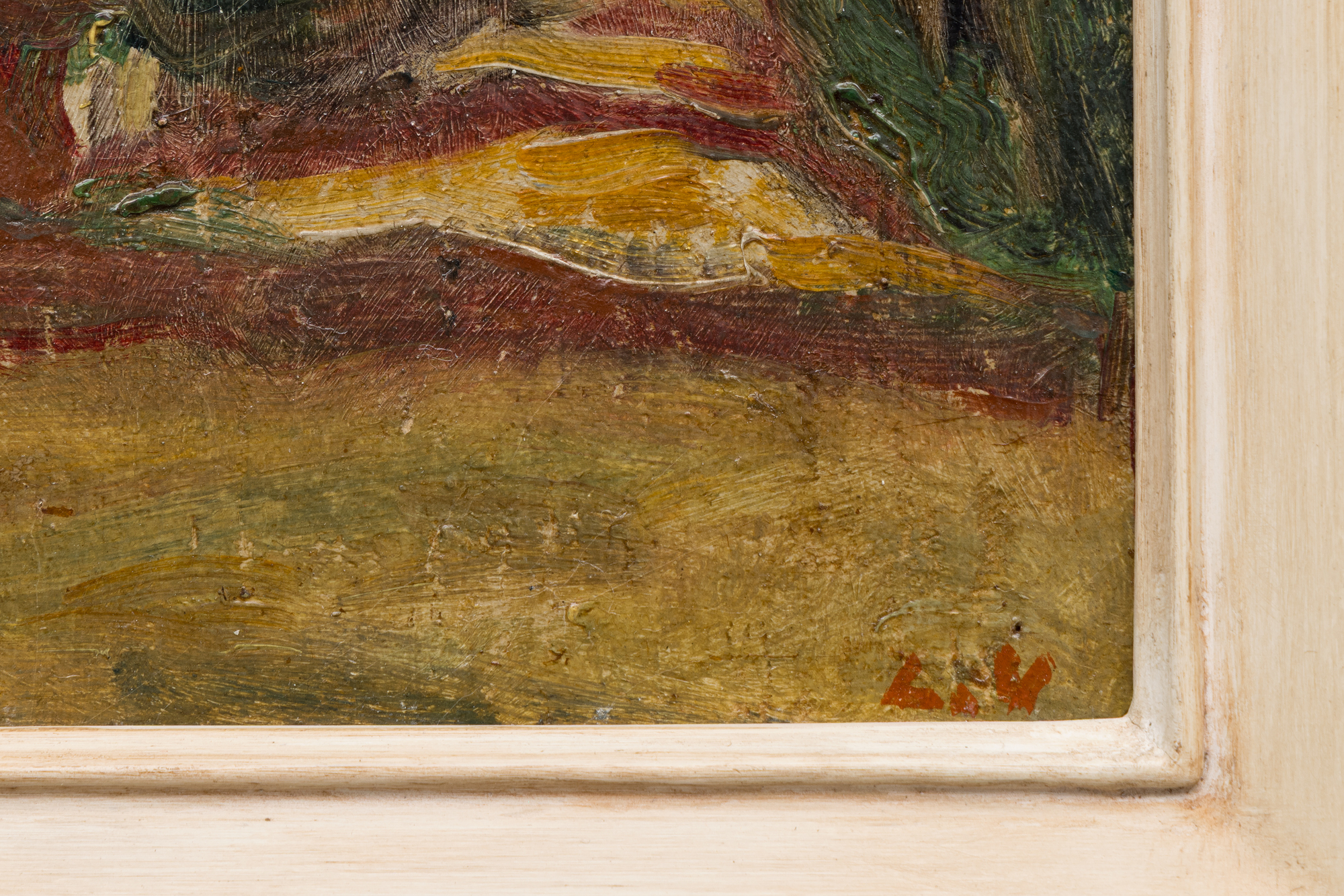 LOUIS VALTAT - Allée d'arbres - oil on canvas - 7 5/8 x 9 1/2 in.