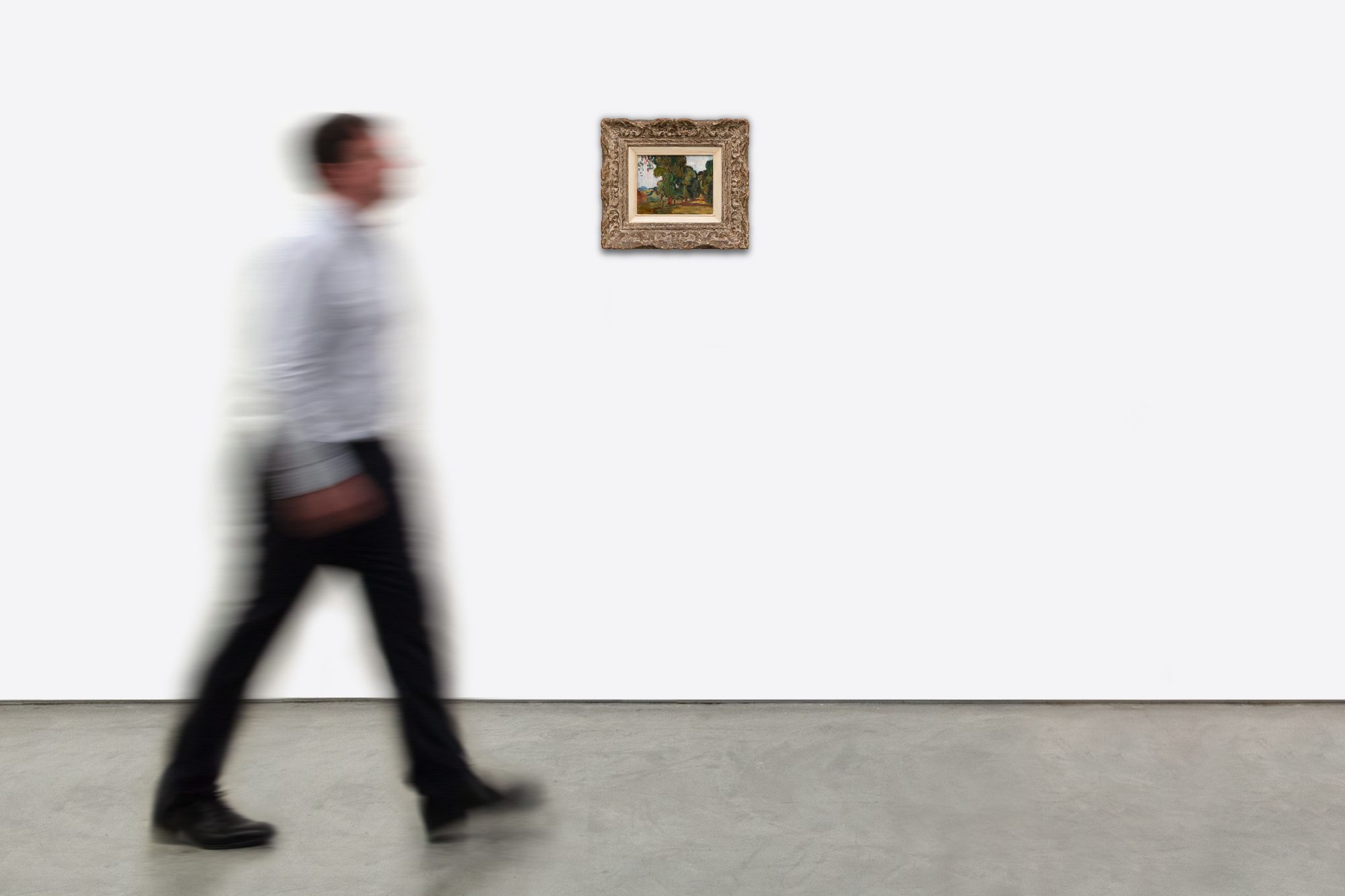 LOUIS VALTAT - Allée d'arbres - oil on canvas - 7 5/8 x 9 1/2 in.