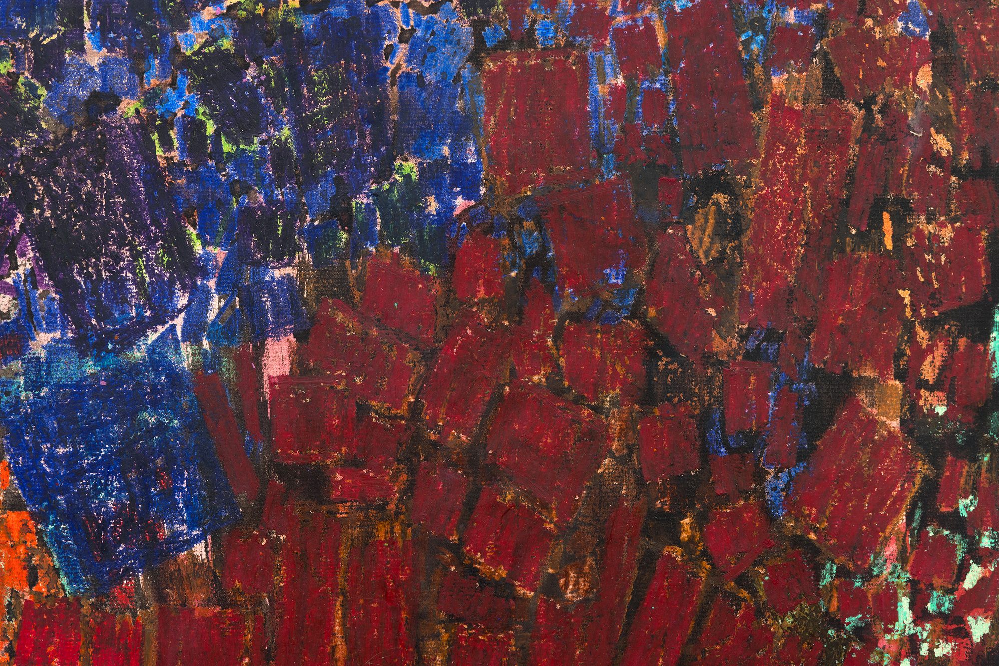 LYNNE MAPP DREXLER - Untitled (Dark) - oilstick on paper - 19 x 24 1/2 in.