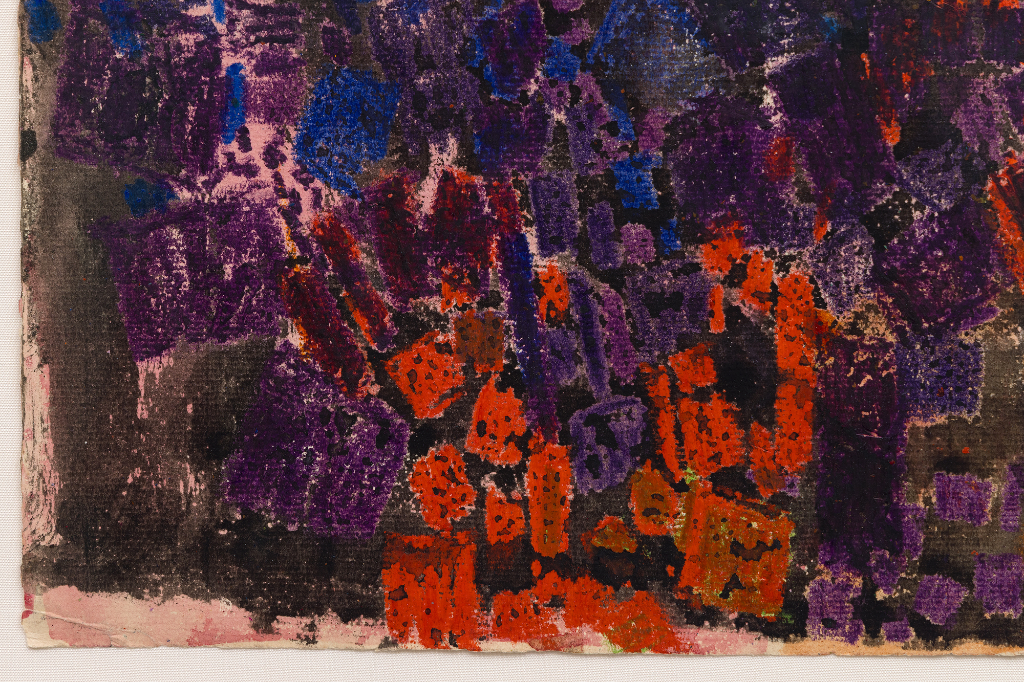 LYNNE MAPP DREXLER - Untitled (Dark) - oilstick on paper - 19 x 24 1/2 in.