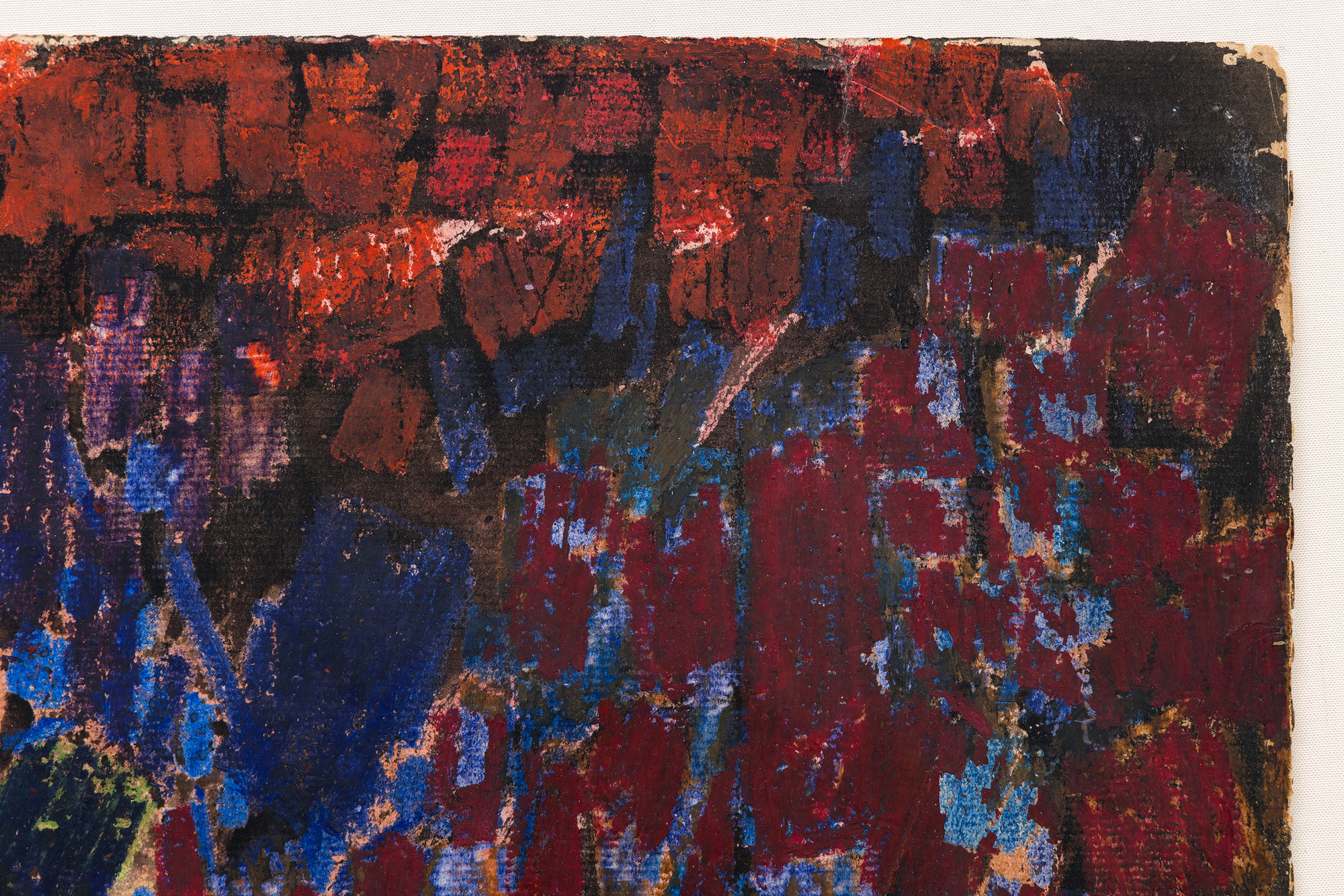 LYNNE MAPP DREXLER - Untitled (Dark) - oilstick on paper - 19 x 24 1/2 in.