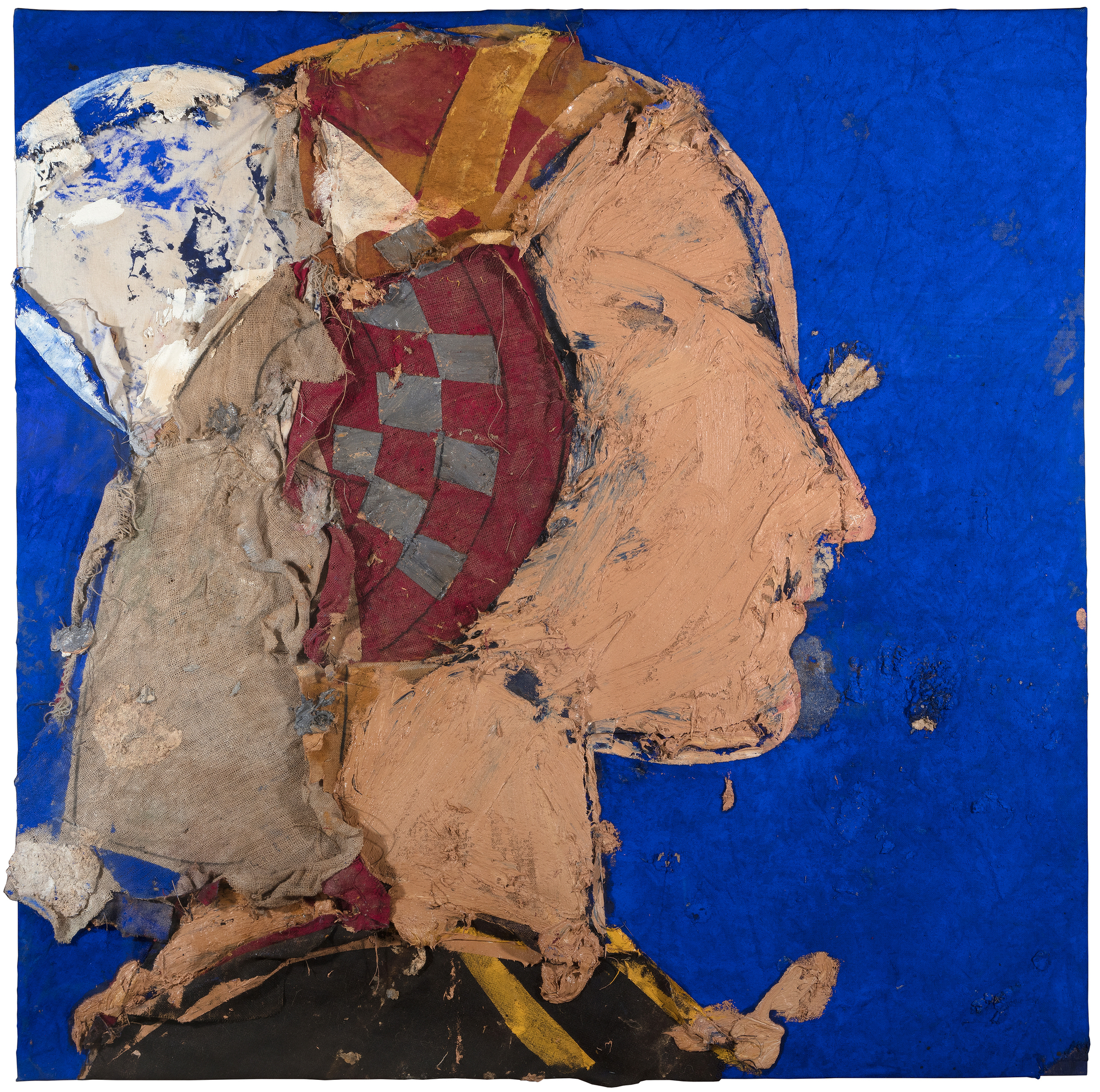 MANOLO VALDES - Portrait of a Woman MANOLO VALDES - Portrait of a Woman - oil and burlap on canvas - 60 x 60 in.