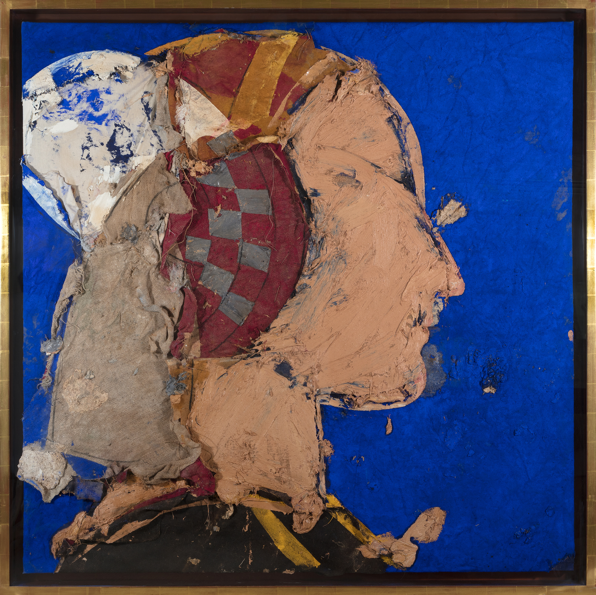 MANOLO VALDES - Portrait of a Woman MANOLO VALDES - Portrait of a Woman - oil and burlap on canvas - 60 x 60 in.
