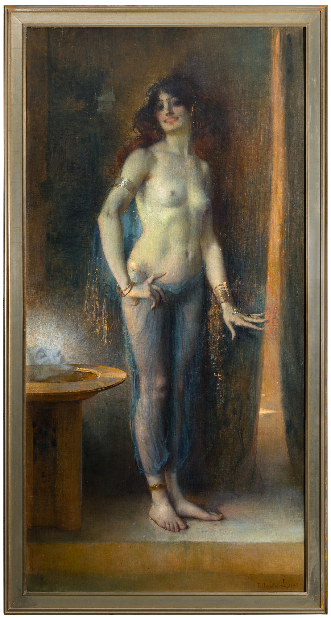 MARIE FELIX HIPPOLYTE-LUCAS - Salome - oil on canvas - 77 x 38 1/8 in.