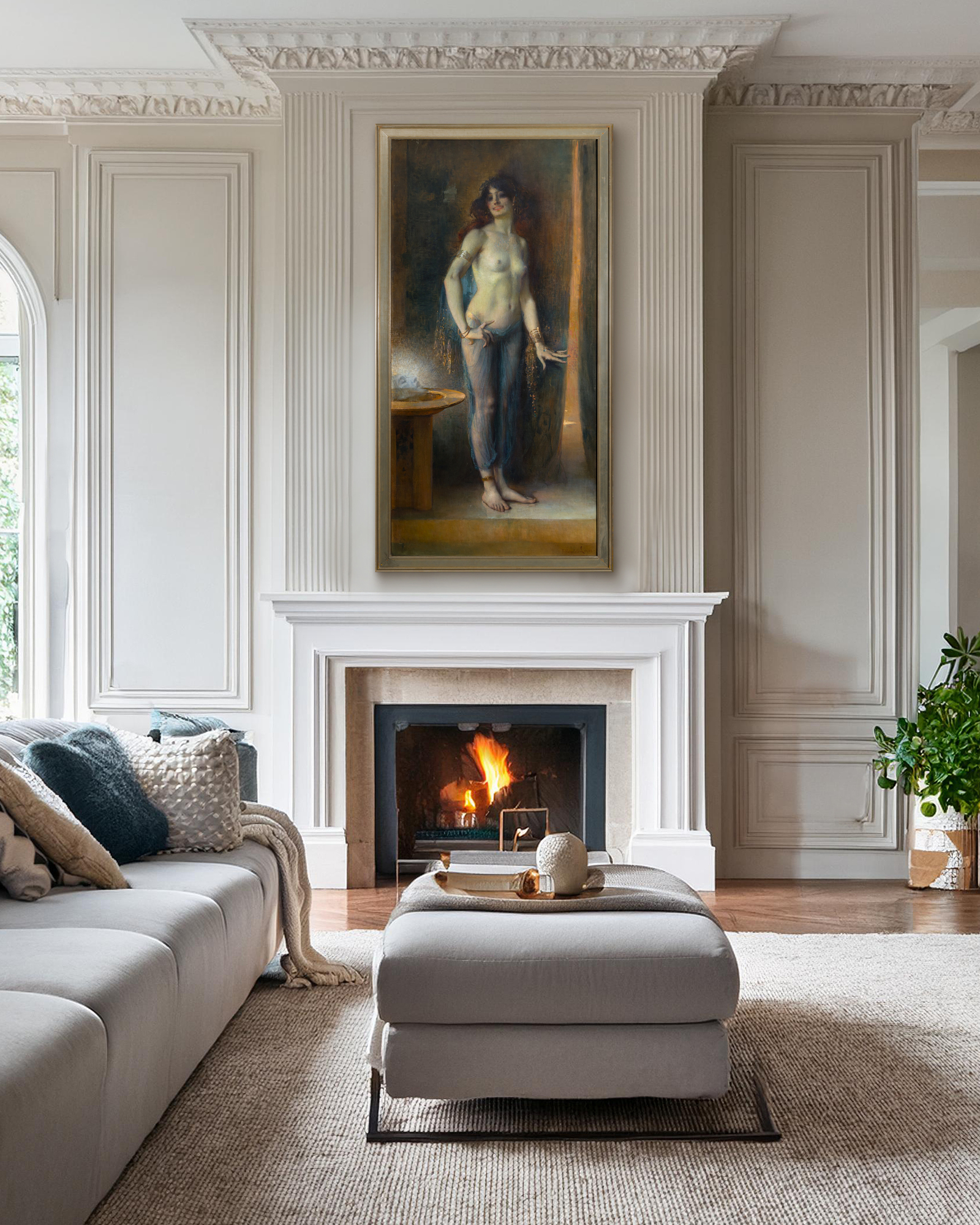 MARIE FELIX HIPPOLYTE-LUCAS - Salome - oil on canvas - 77 x 38 1/8 in.