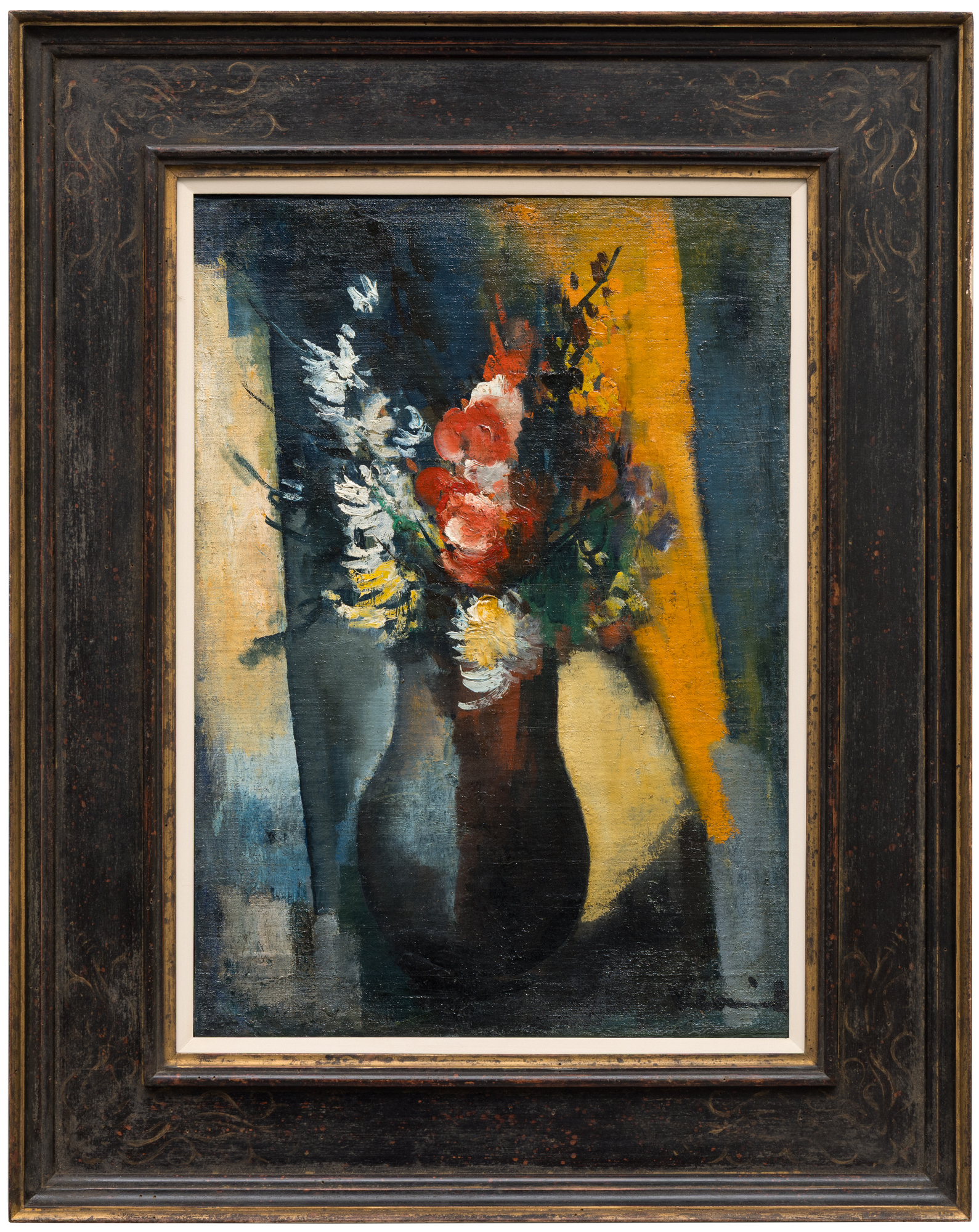 MAURICE DE VLAMINCK - Fleurs dans un vase - oil on canvas - 21 1/4 x 15 in.
