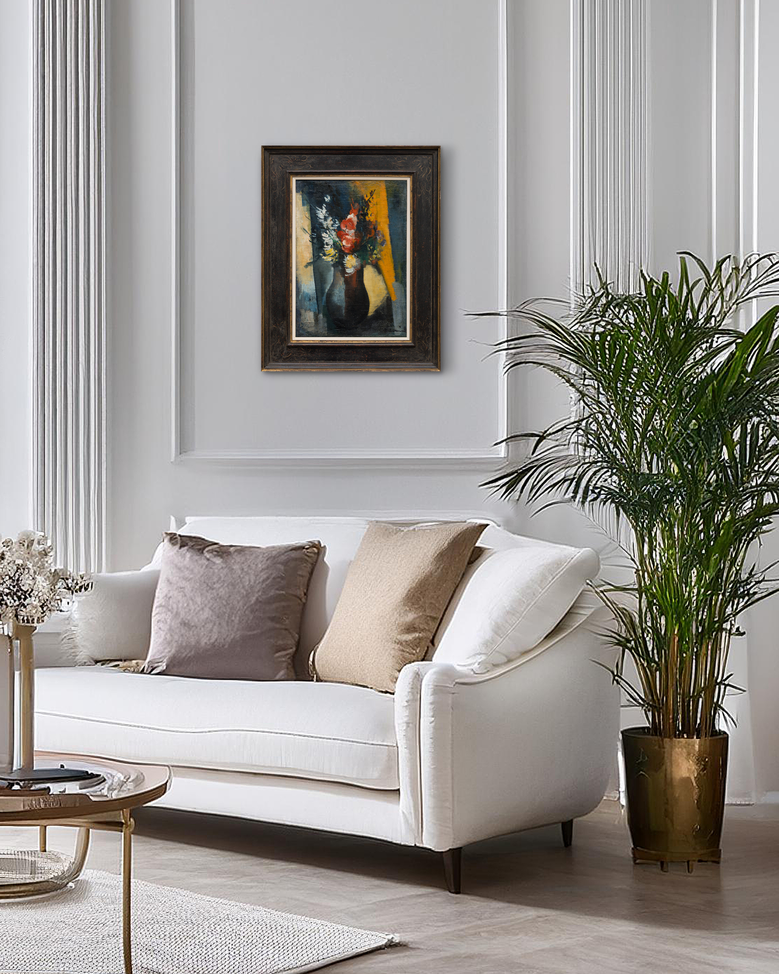 MAURICE DE VLAMINCK - Fleurs dans un vase - oil on canvas - 21 1/4 x 15 in.