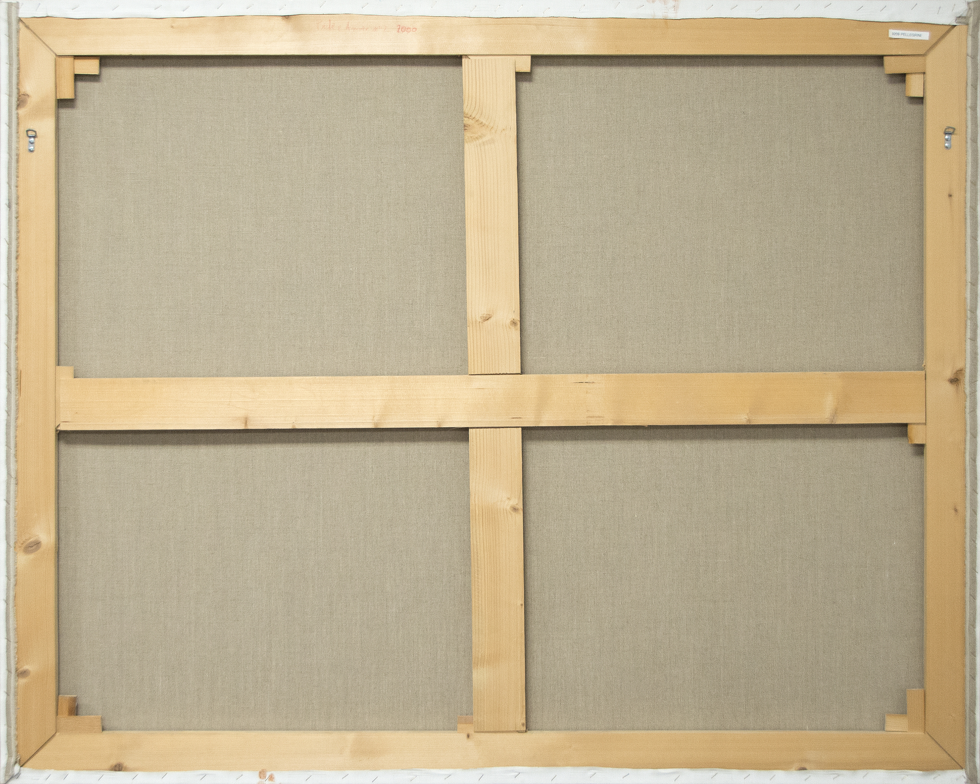 Pellegrini returns to Classical Mythology to paint an adapted narration of the love story of Cupid and Psyche. Traditionally, Psyche was a young princess who was hailed for her beauty and unfortunately caught the eye of a jealous Venus. Venus entrusted Cupid to punish Psyche by making her fall in love with something hideous. Cupid accidently scratched himself with his amorous dart, by which he immediately fell in love with Psyche. As a result, Cupid disobeyed his mother’s orders to punish Psyche. Ultimately they married, but not before Psyche completed a number of painstaking and nearly impossible tasks at the behest of Venus. <br><br>Pellegrini’s interpretation of this myth is cast over two canvases with different chromatic palettes, oscillating on a spectrum of abstraction and representation. This creates a disorienting temporal effect that creates a sense of mystery surrounding the passage of time between two lovers.