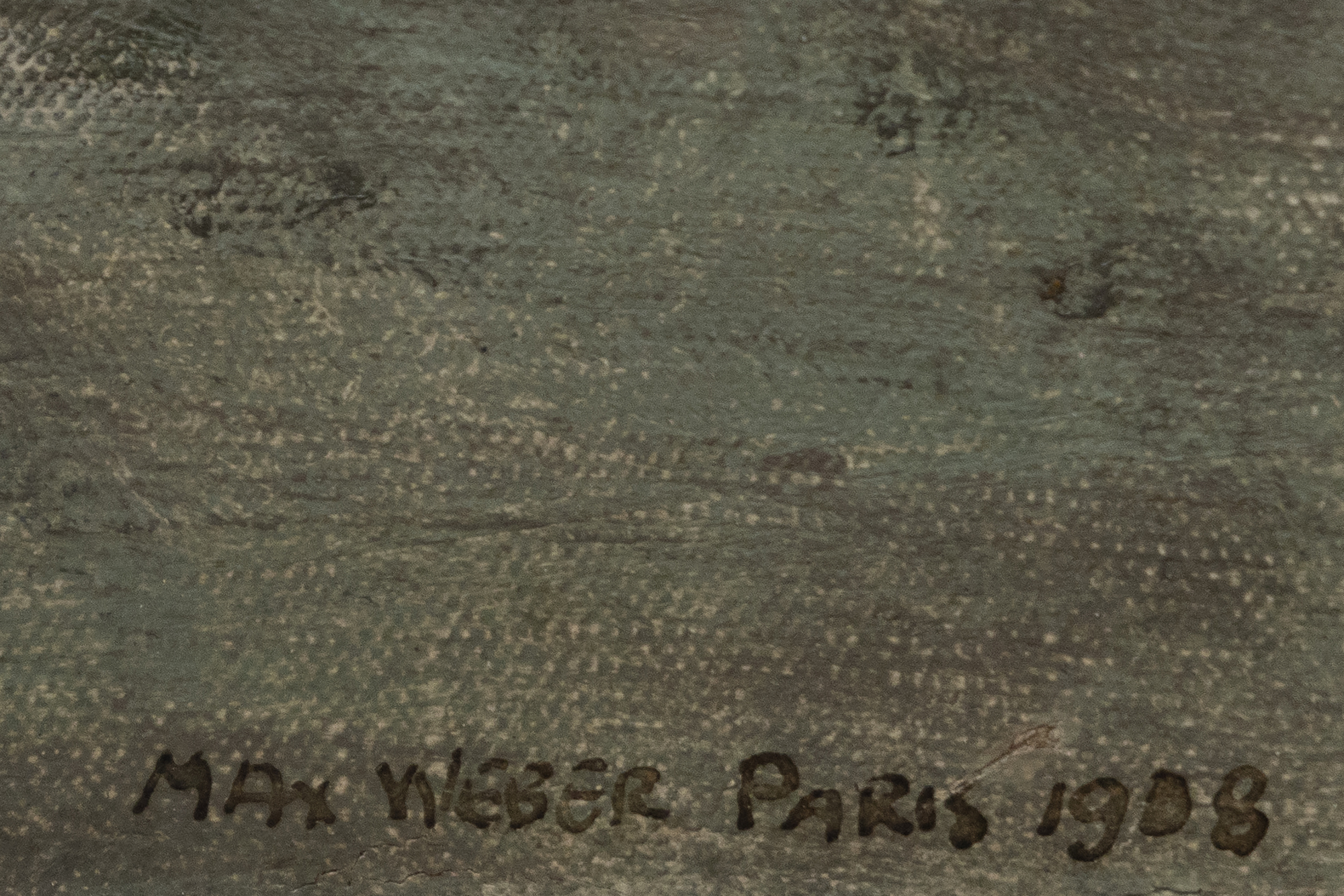 انتقل ماكس ويبر إلى باريس في عام 1905 عندما كانت المدينة مركز الابتكار الفني. تظهر أعماله المبكرة التأثير المعاصر للوحة الألوان الجريئة ل Fauvism وتمثيل التكعيبية المجزأ للواقع. ومع ذلك ، لم يقلد ويبر هذه الأساليب فقط. قام بدمجها وإعادة تفسيرها لإنشاء شيء خاص به. لا تكمن أهمية فيبر في أعماله التجريدية فحسب ، بل تكمن أيضا في دوره كقناة للأفكار الحداثية. لعب فيبر دورا حاسما في الحوار عبر الأطلسي الذي ساعد في تشكيل مسار الفن الأمريكي في القرن العشرين. تعرض صوره للشخصيات النسائية توليفة من التجريد والتمثيل ، وتلتقط جوهر موضوعاته مع الابتعاد عن الأعمال التصويرية التقليدية.