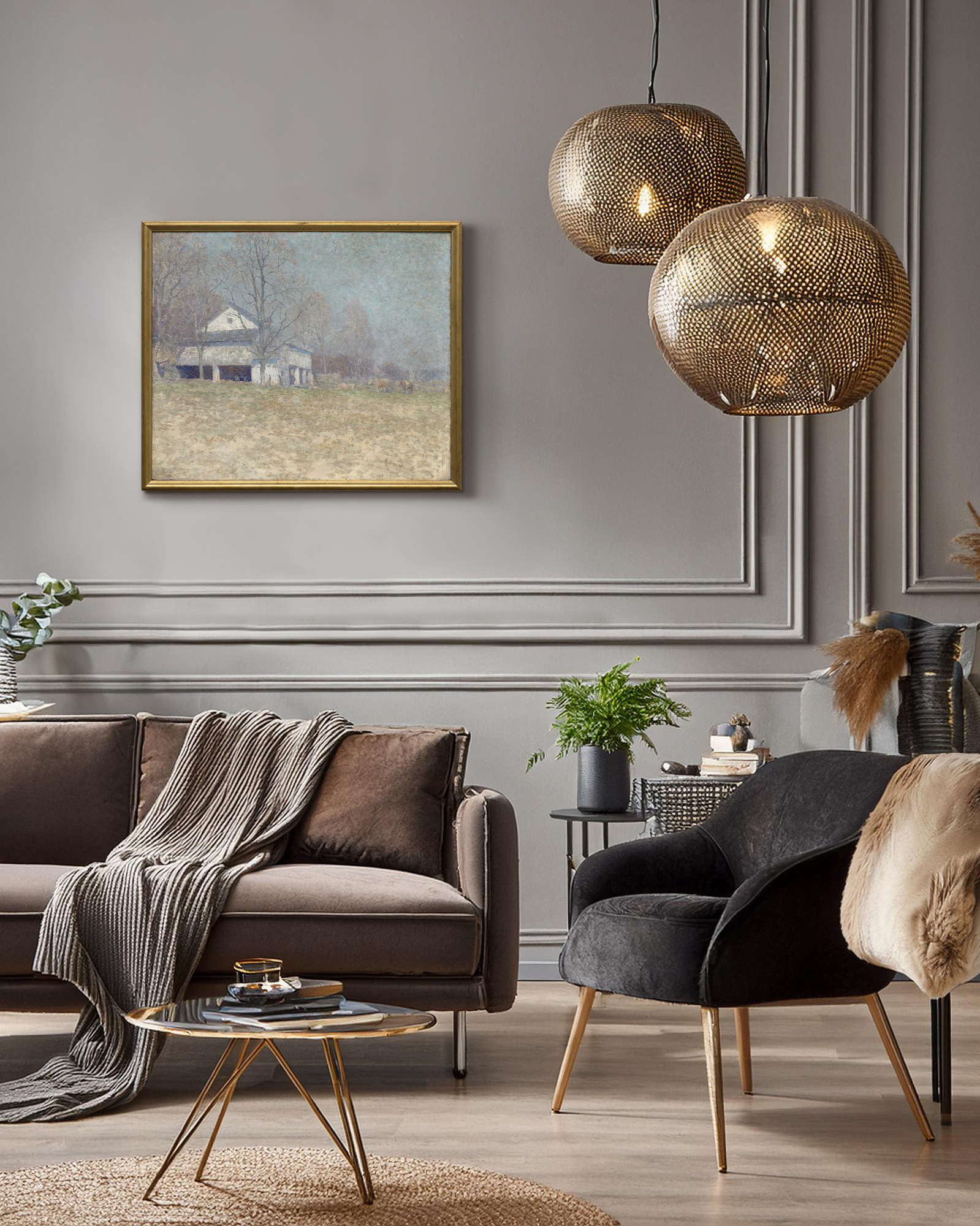 N.C. WYETH - Pyle's Barn - oil on canvas - 25 1/4 x 30 1/4 in.