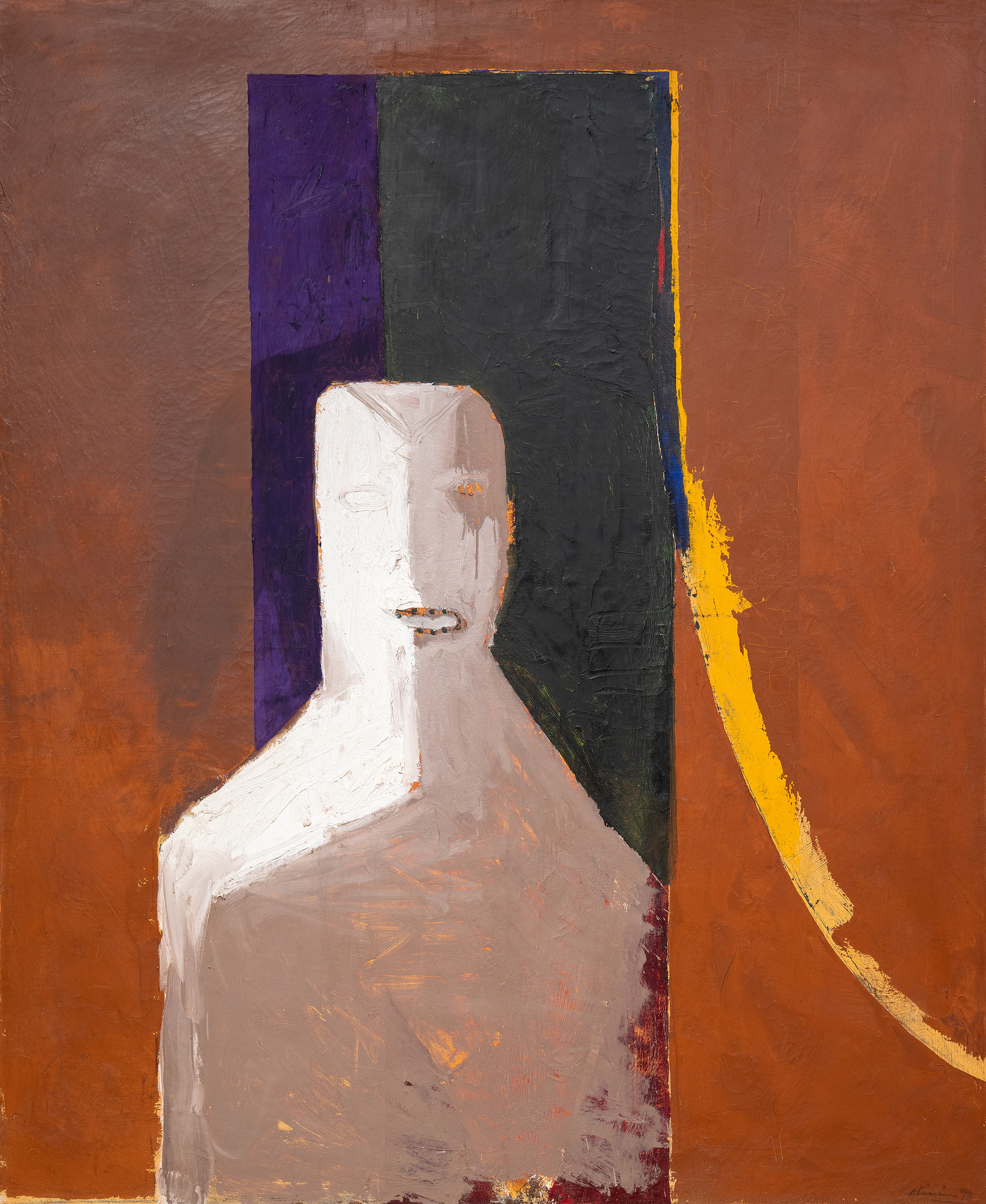 NATHAN OLIVEIRA - Stelae No. 5 NATHAN OLIVEIRA - Stelae No. 5 - oil on canvas - 66 x 54 1/8 in.