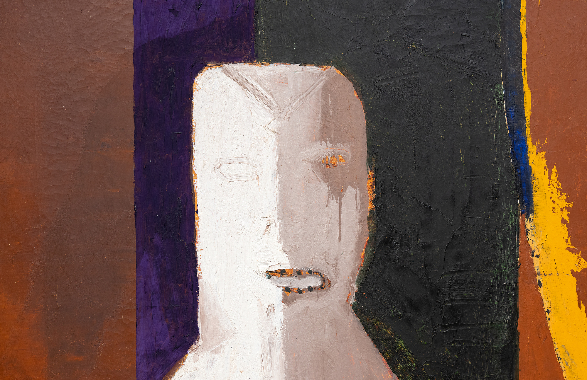 NATHAN OLIVEIRA - 第5号石碑 - 布面油画 - 66 x 54 1/8 英寸。