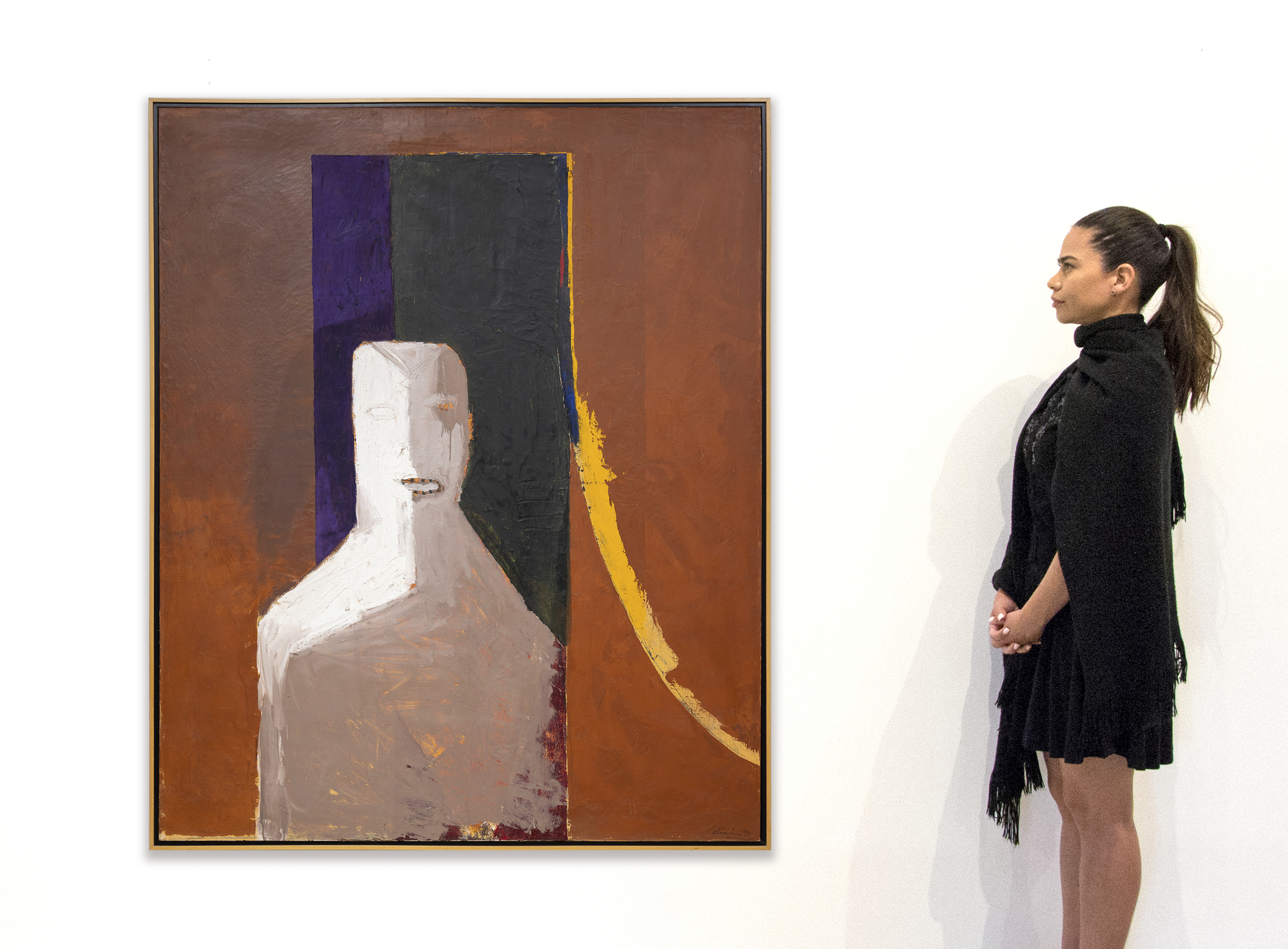 NATHAN OLIVEIRA - Stelae No. 5 NATHAN OLIVEIRA - Stelae No. 5 - oil on canvas - 66 x 54 1/8 in.