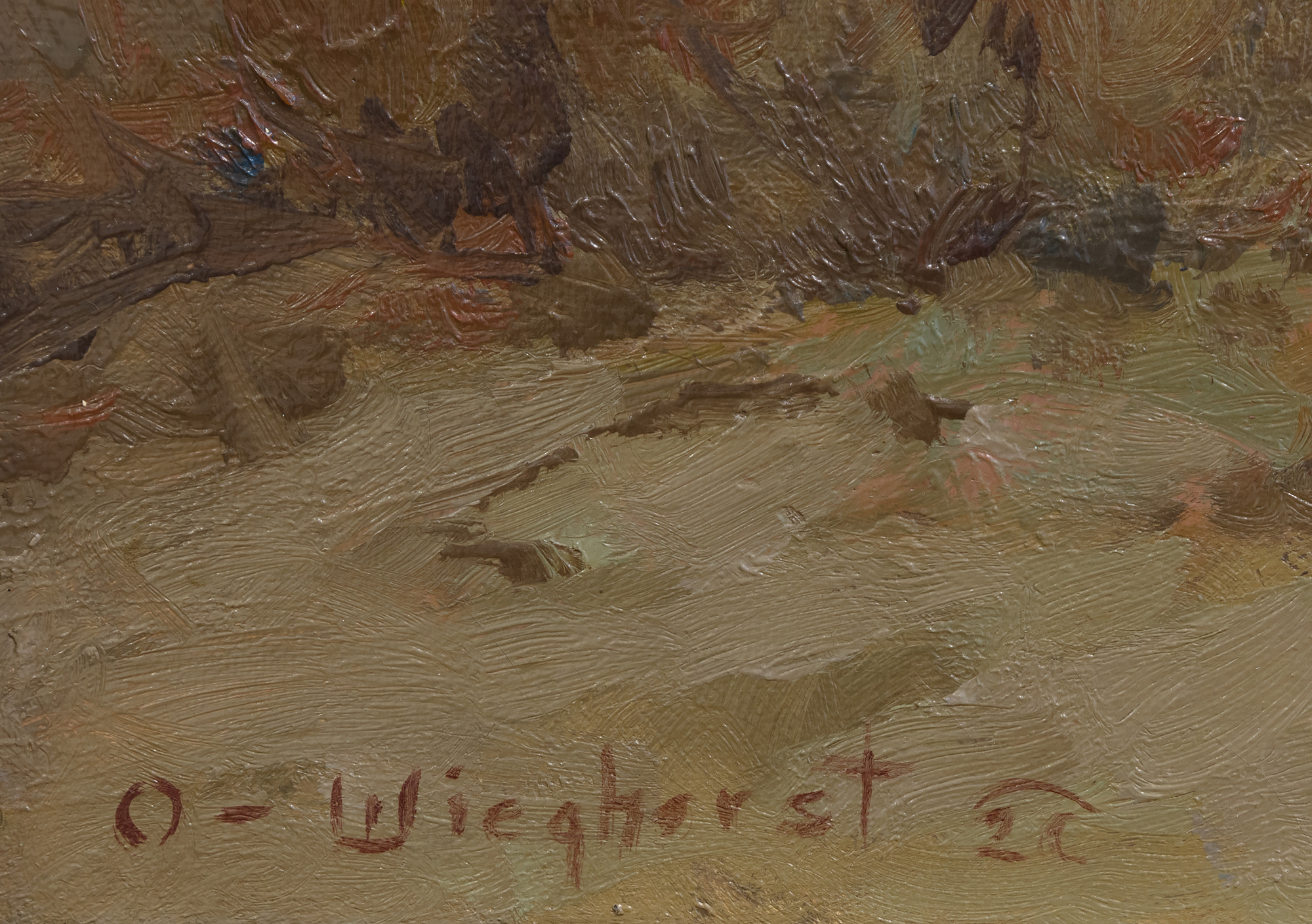 OLAF WIEGHORST - Apaches - óleo sobre lienzo - 20 x 24 in.
