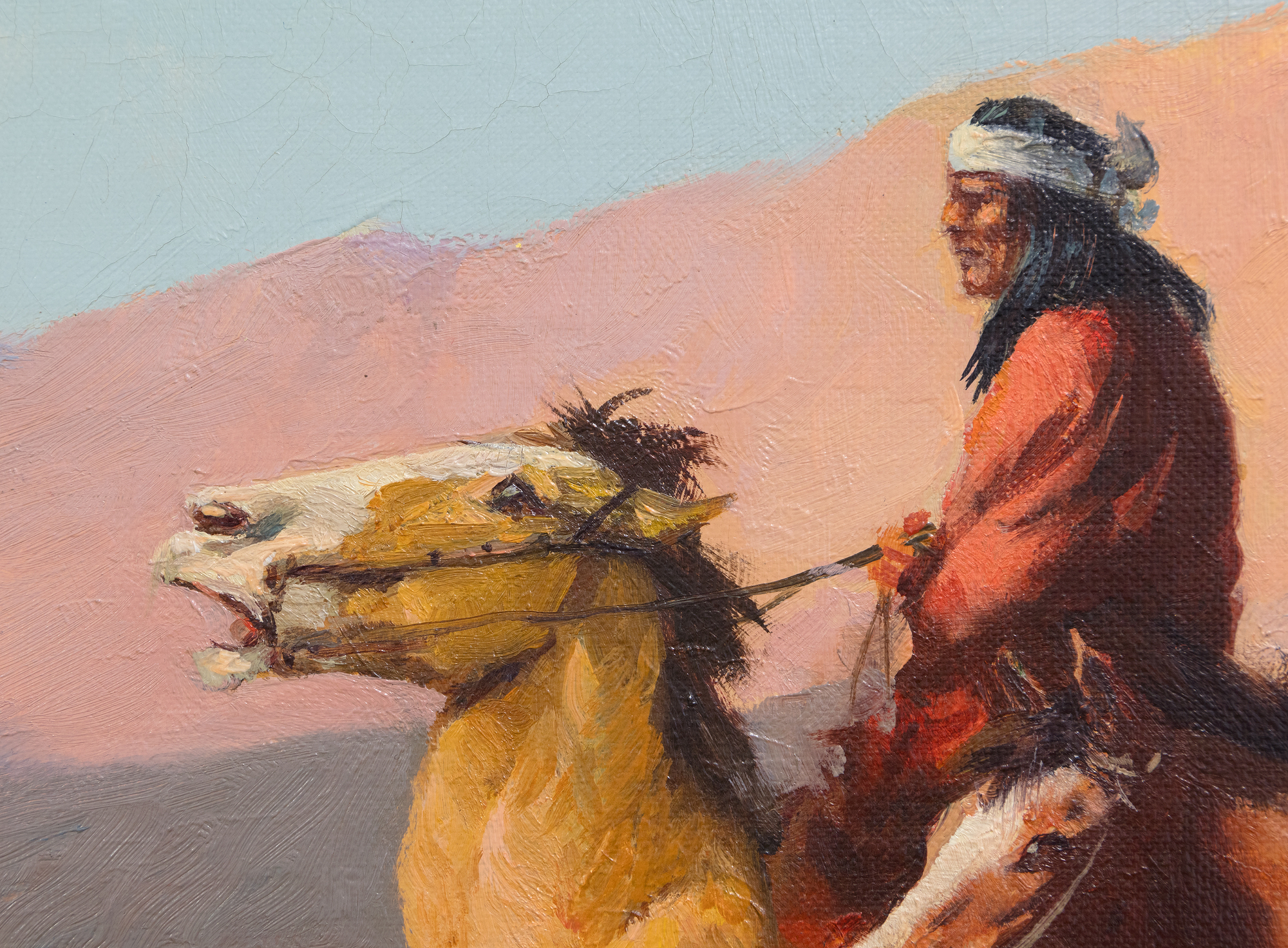 OLAF WIEGHORST - Apaches - óleo sobre lienzo - 20 x 24 in.